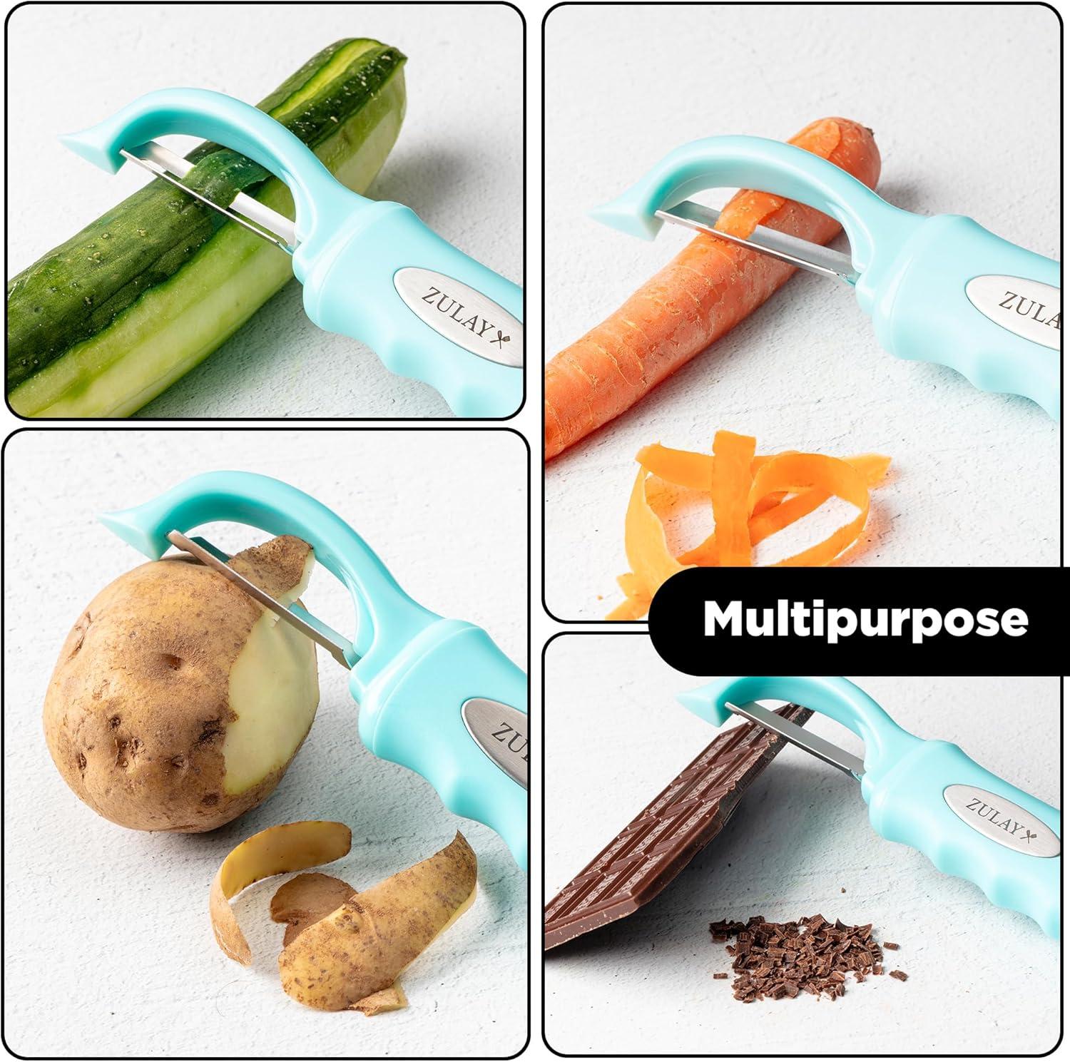 Zulay Kitchen Zulay Kitchen Premium Vegetable Peeler For Kitchen - Swivel Peeler With Razor Sharp Stainless Steel Blades & Strong Ergonomic Handle