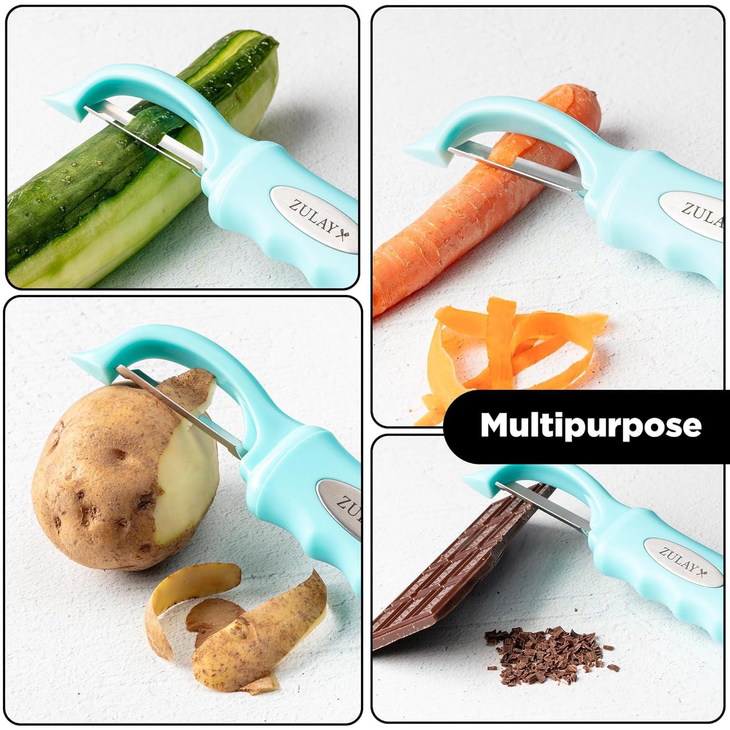 Zulay Kitchen Zulay Kitchen Premium Vegetable Peeler For Kitchen - Swivel Peeler With Razor Sharp Stainless Steel Blades & Strong Ergonomic Handle