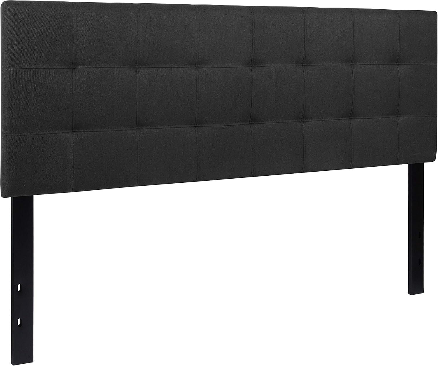 Flash Furniture Bedford Tufted Upholstered Queen Size Headboard in Black Fabric