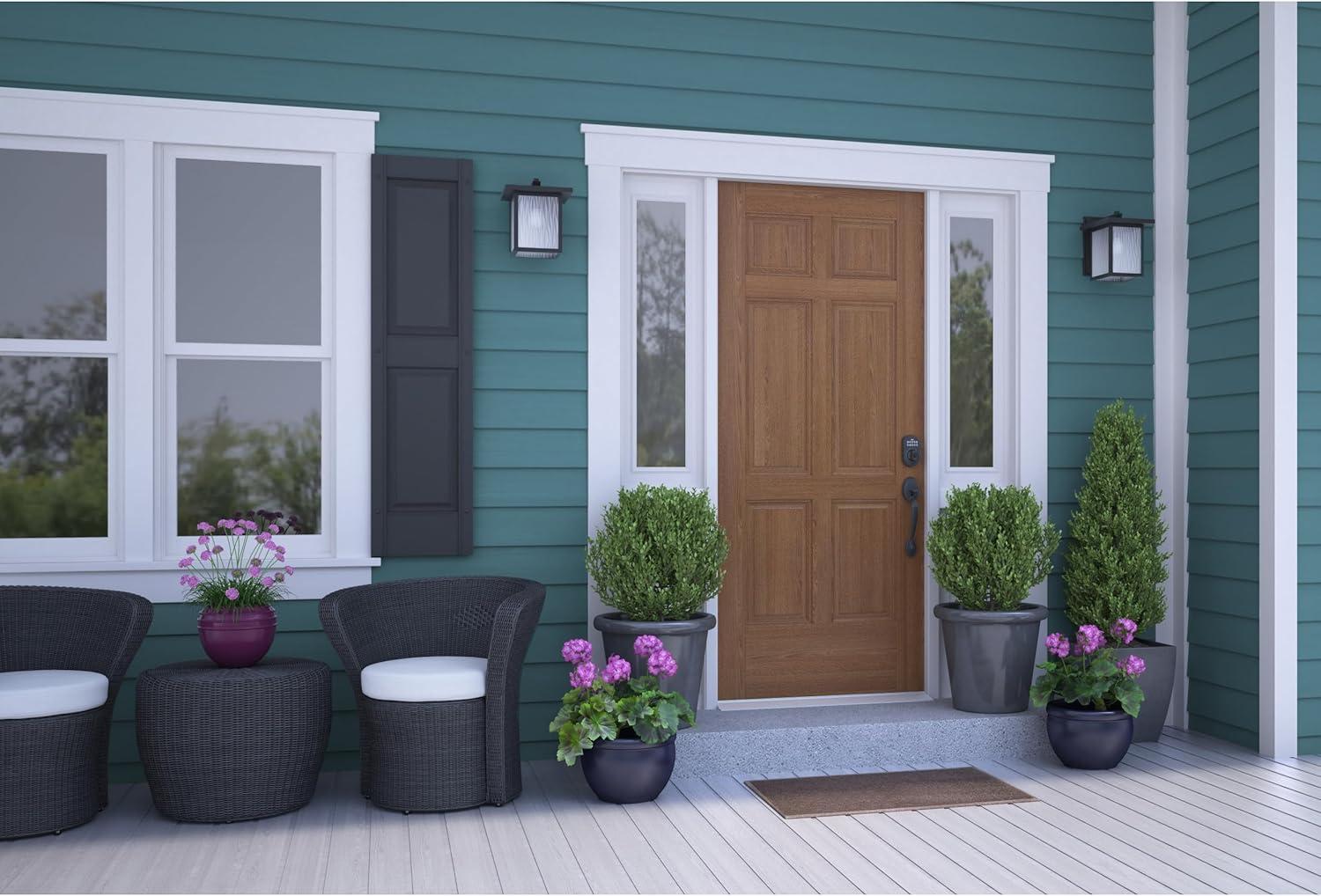 Schlage BE365 PLY 622 Keypad Electronic Deadbolt, Matte Black