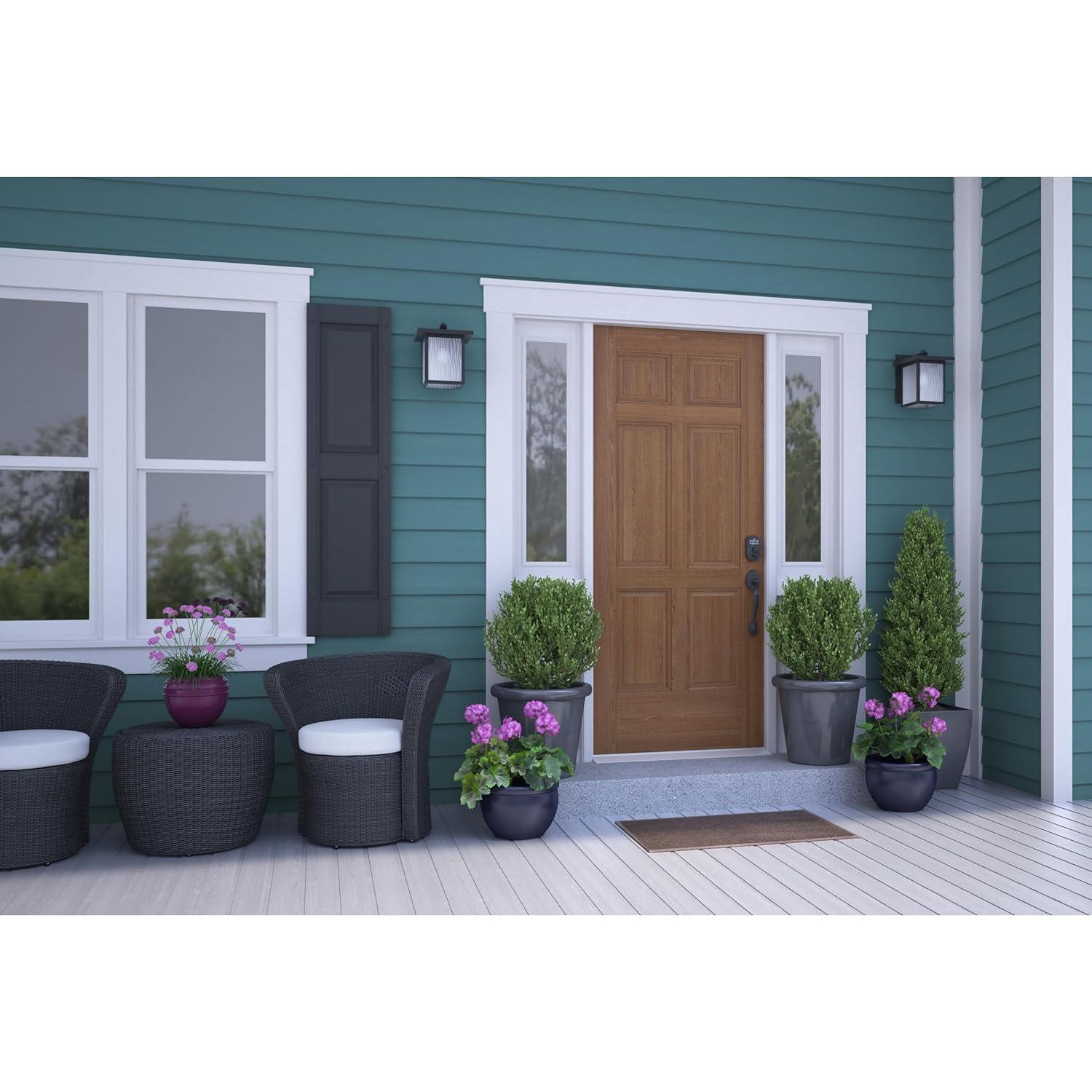 Schlage BE365 PLY 622 Keypad Electronic Deadbolt, Matte Black