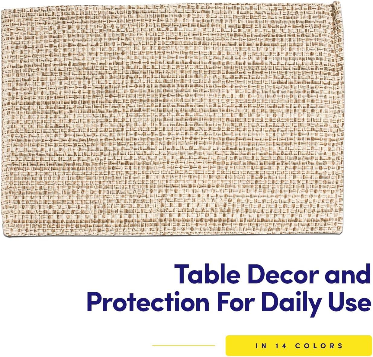 Lintex Eggshell 100% Cotton Woven Two Tone 13" x 19" Table Place Mat