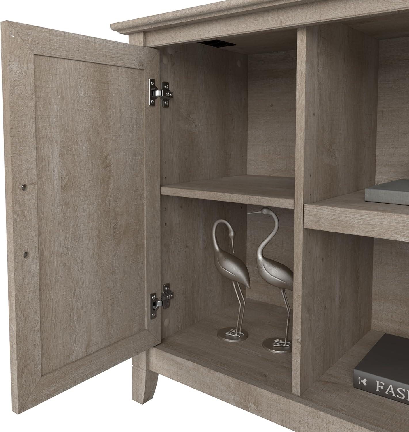 Key West Accent Cabinet with Doors in Washed Gray - Engineered Wood
