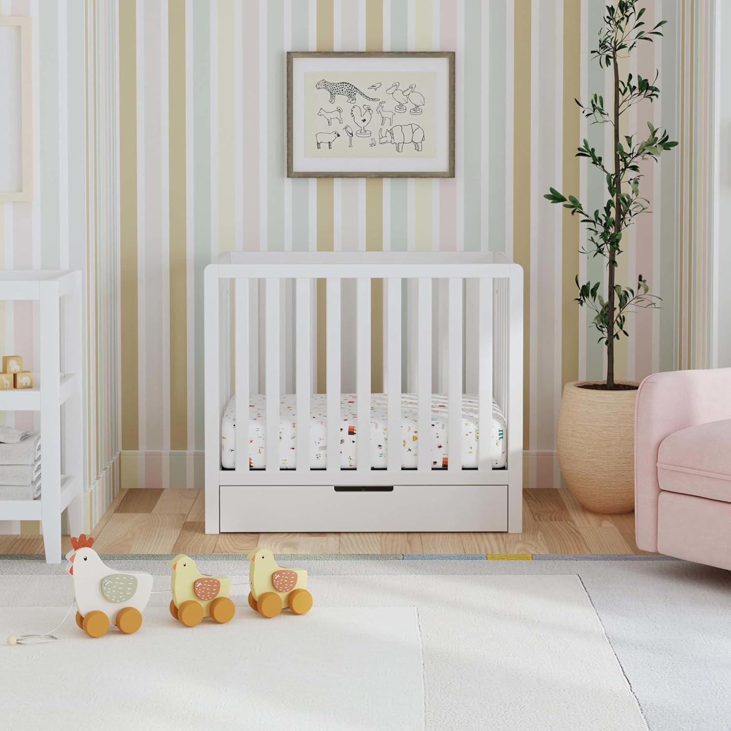 Colby 4-in-1 Mini Convertible Crib with Storage