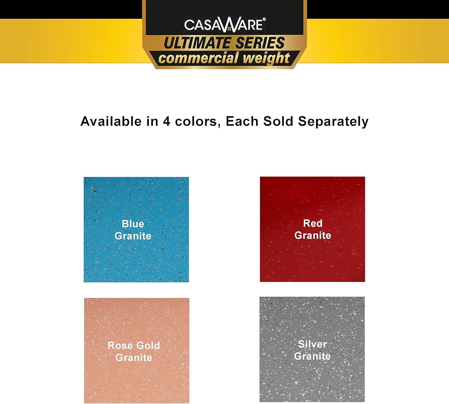 casaWare 3pc Ultimate Commercial Weight Cookie Sheet Set, Two 15 x 10-Inch Pans, One 13 x 9-Inch-Inch Pan (Silver Granite)