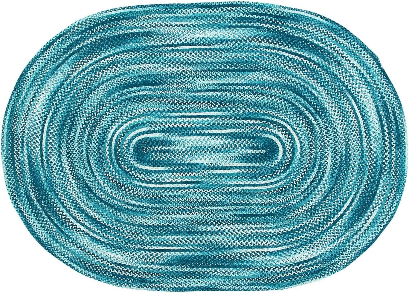 Better Trends Ombre Braid Braided Reversible Indoor Area Utility Rug, 100% Cotton, 24" x 72" Runner, Olive
