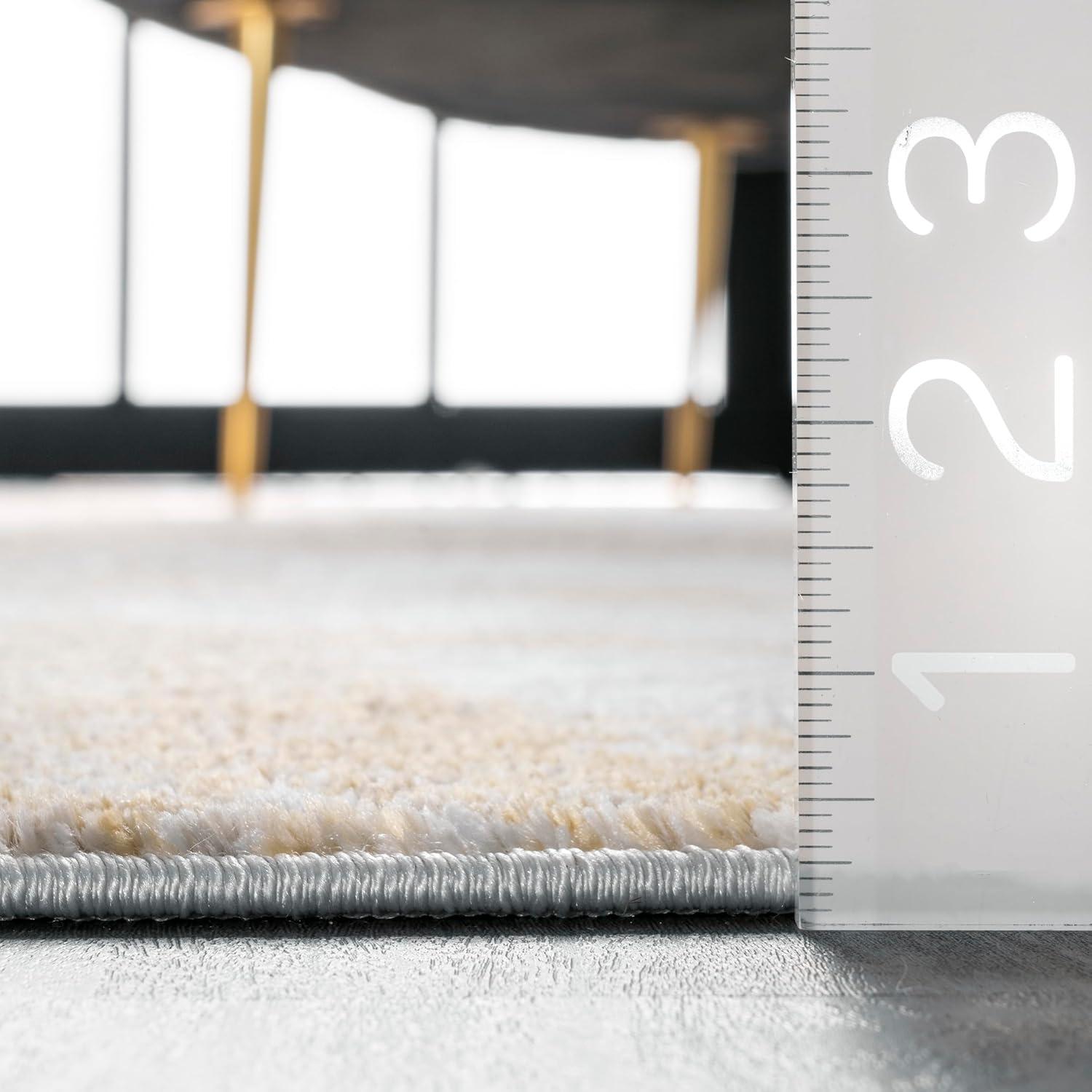 Nuloom Cyn Abstract 10x14 Indoor Area Rug for Living Room Bedroom Dining Room Kitchen, Gold/Ivory