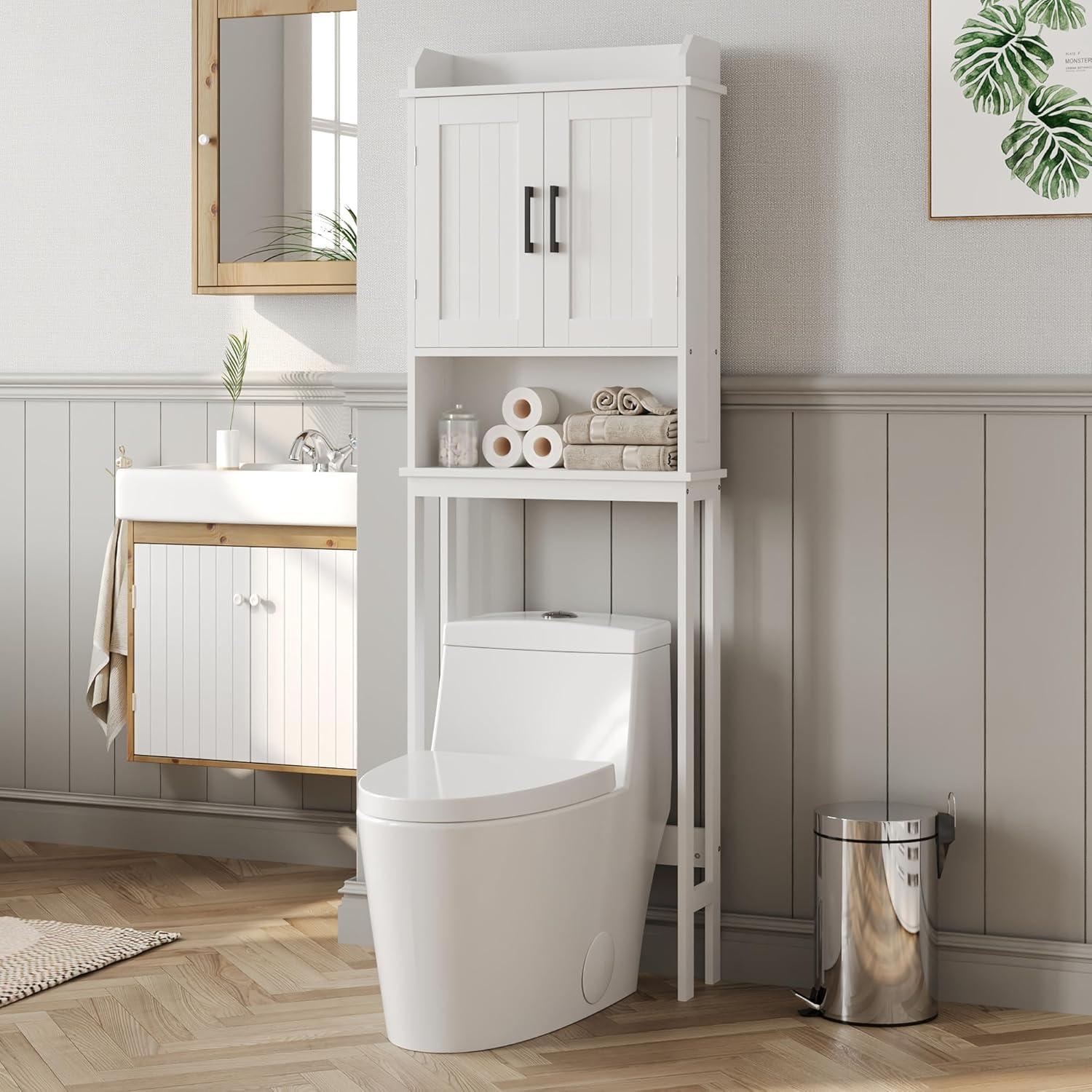 DeerValley Bathroom Freestanding Over the Toilet Storage Cabinet, White & Reviews | Wayfair