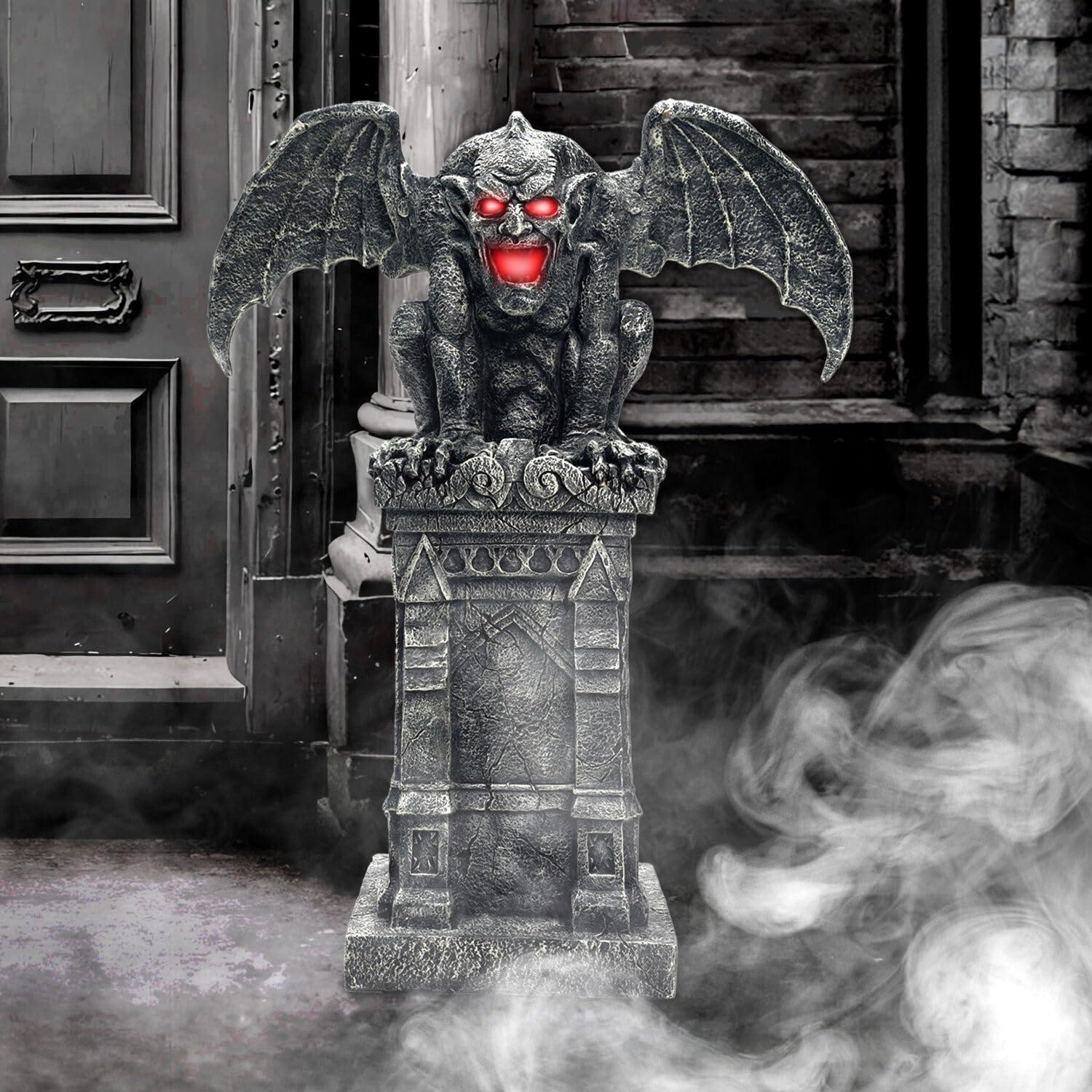 Haunted Hill Farm Lifesize Witch Prop with Lights and Sound, Indoor/Covered Outdoor Halloween Decoration