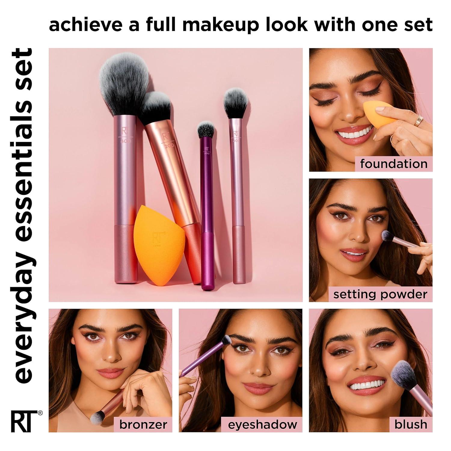 Real Techniques Everyday Essentials Makeup Brush Kit - 5pc