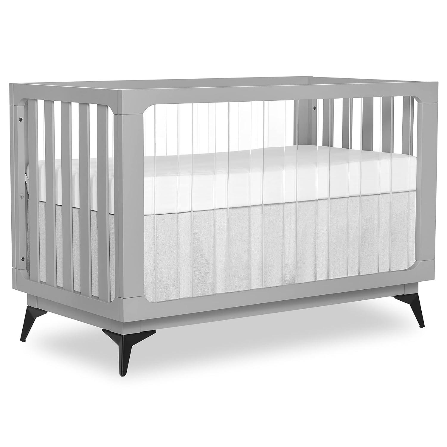 Evolur Acrylic Millennium 4 in 1 Convertible Crib