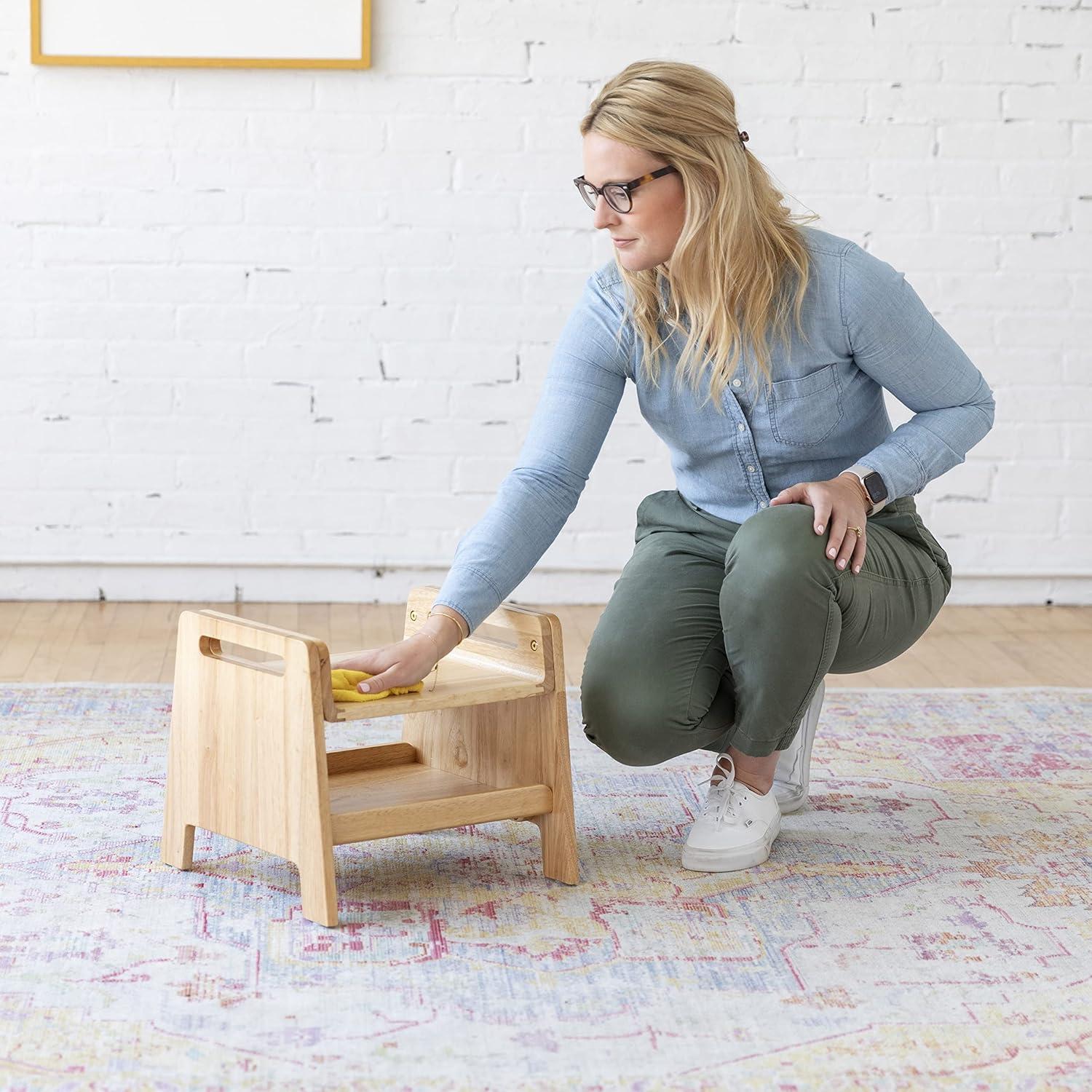 ECR4Kids Sit or Step Stool, Natural