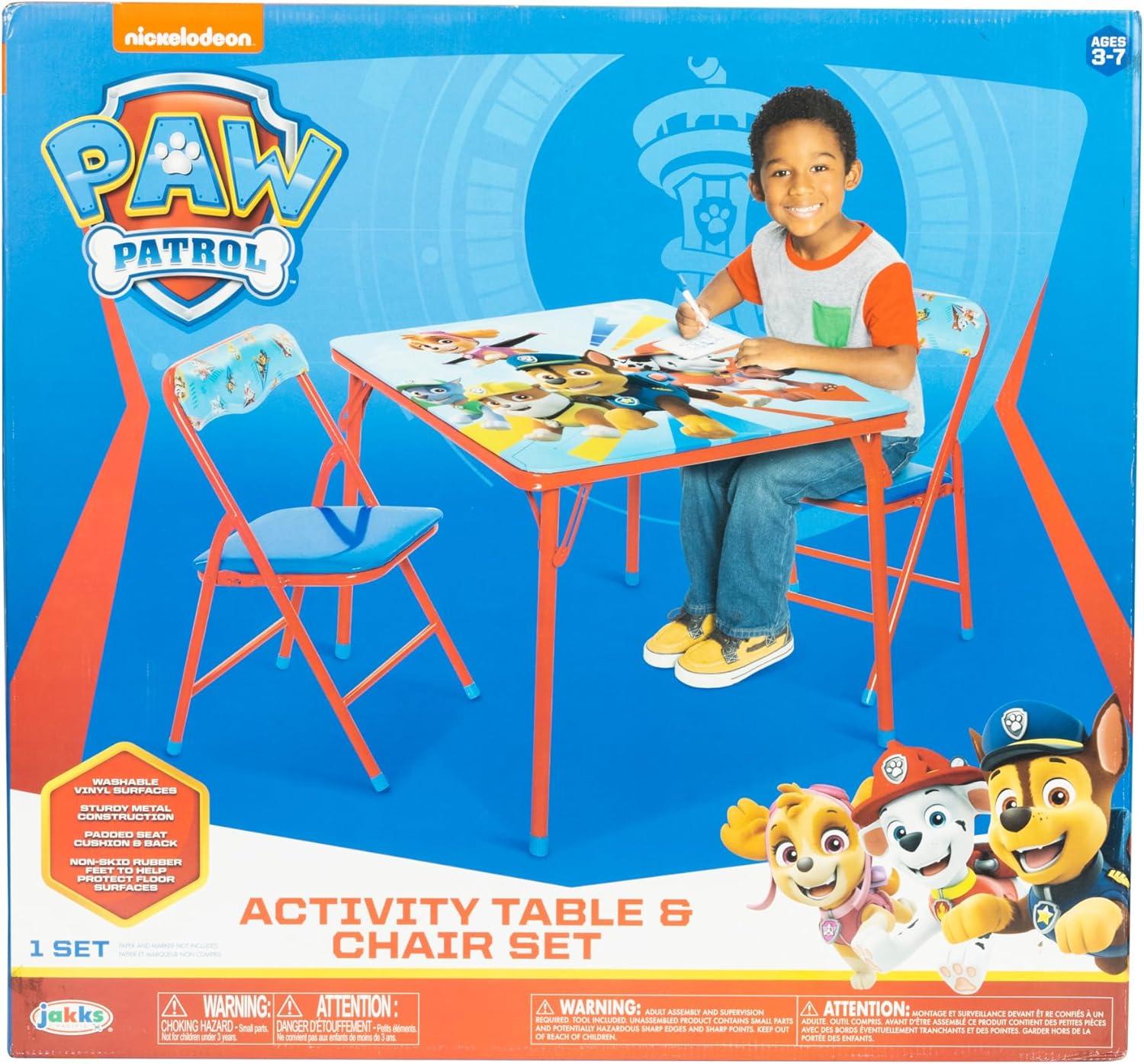 Paw Patrol Child 3-Piece Table and Chairs Set, Red