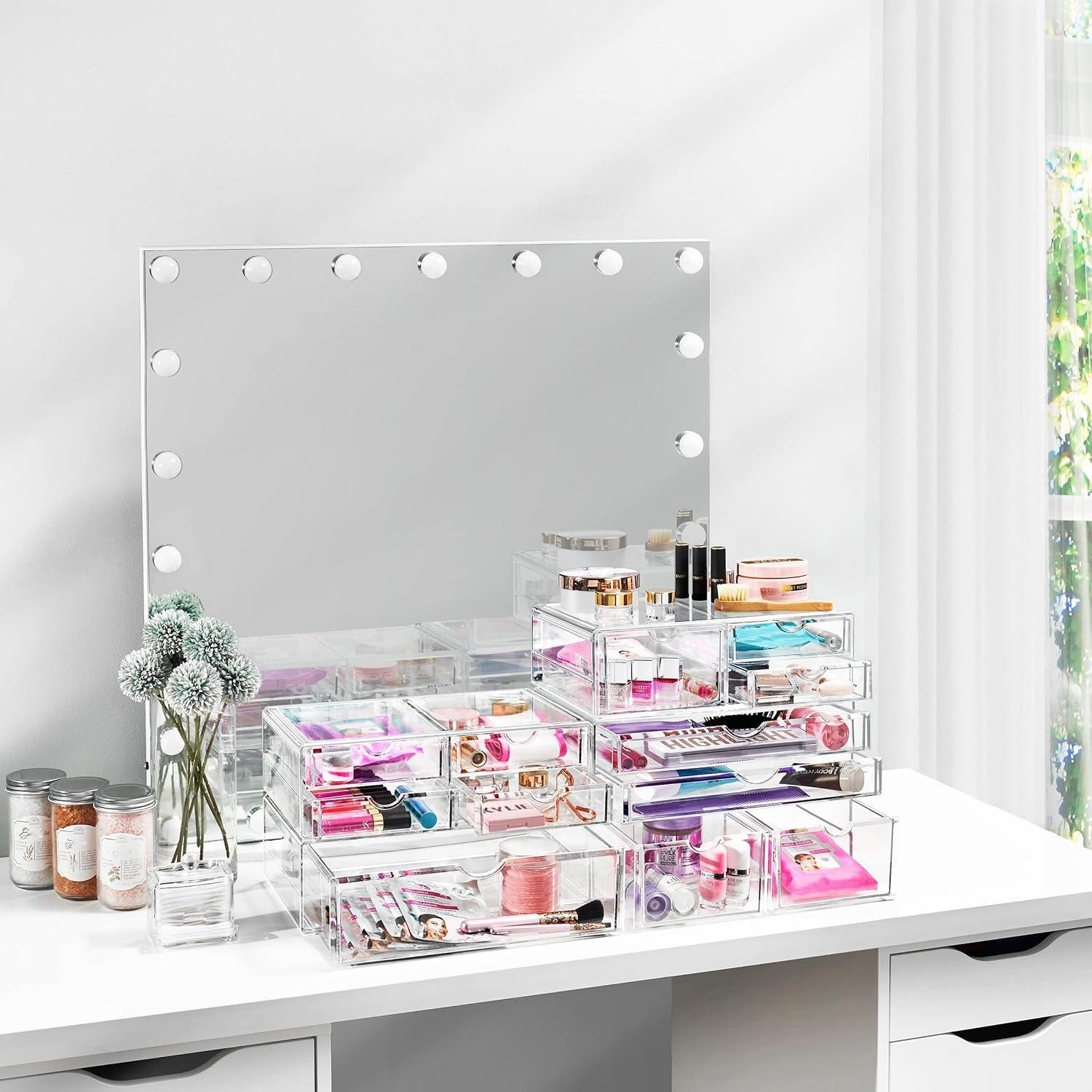 Sorbus Sorbus Single Cosmetic Acrylic Drawers for Organizing, Stackable, Large in Clear