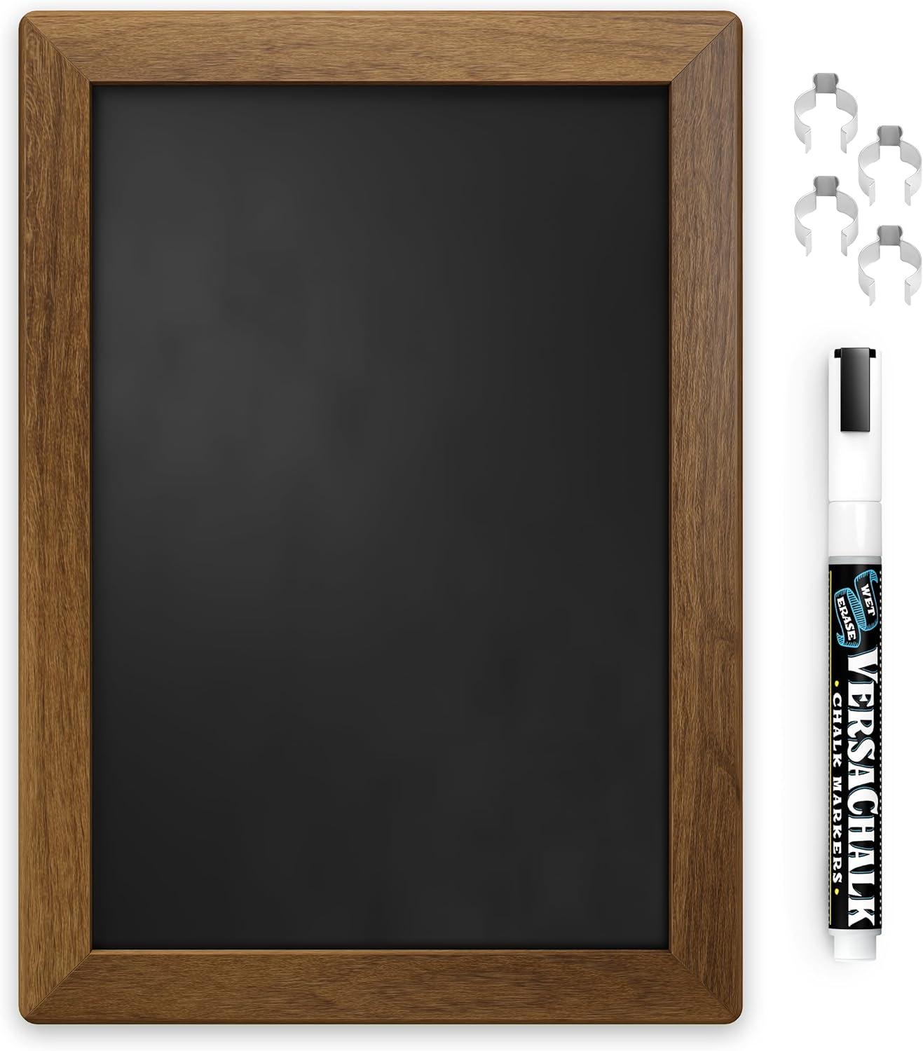 VersaChalk VersaChalk Steel Reversible Mini Magnetic Chalkboard, Up to 2' Size  + Fine Tip White Marker
