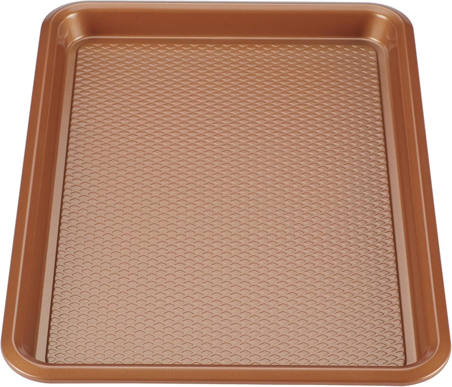 Ayesha Curry Ayesha Curry Bakeware Nonstick Cookie Pan, Loaf Pan, And Cake Pan Set, 7-Piece, Copper