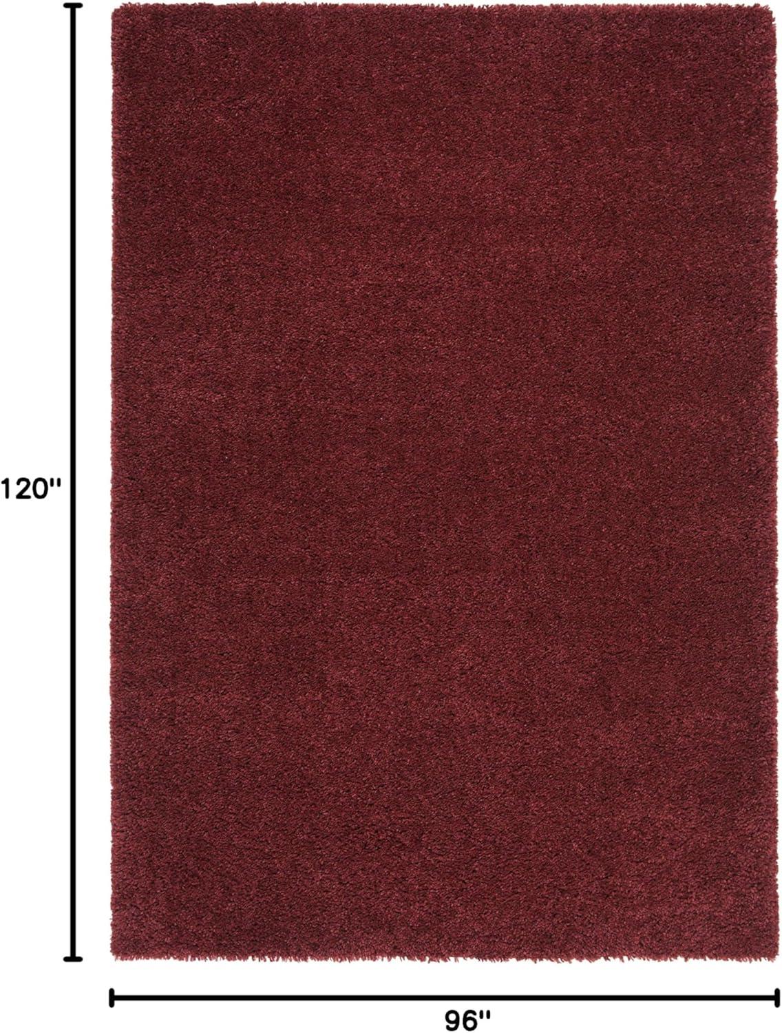 August Shag 900 AUG900 Power Loomed Indoor Area Rug - Burgundy - 8'x10' - Safavieh