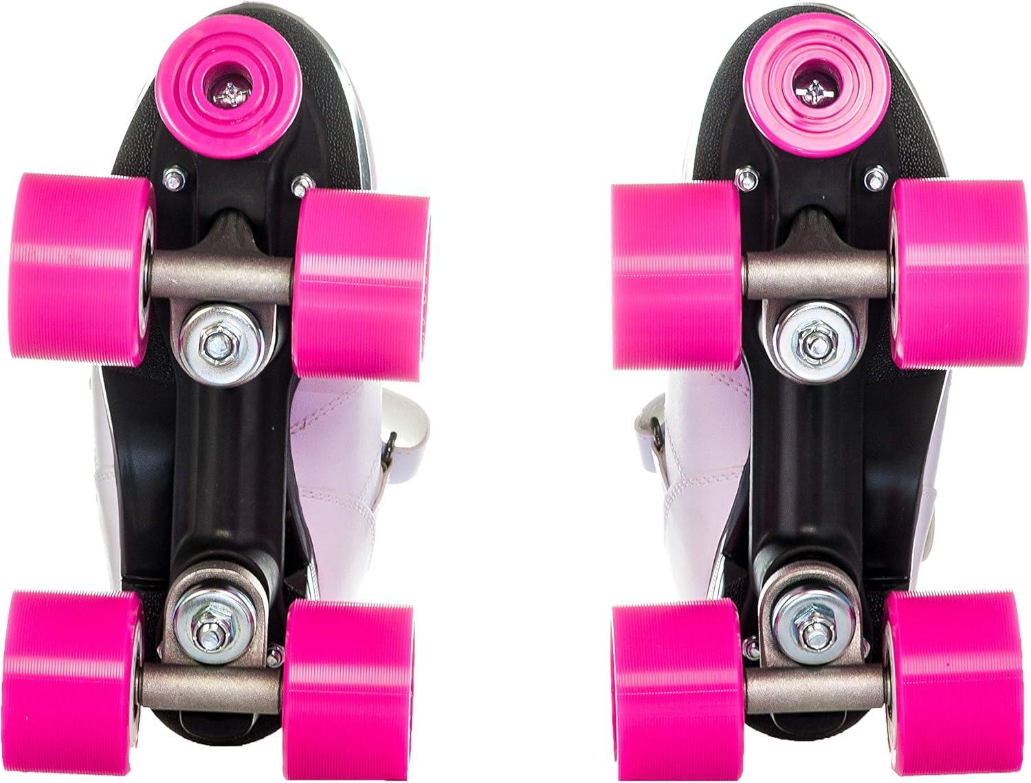Chicago Ladies Bullet Speed Skates White Classic Quad Roller Skate, Size 9