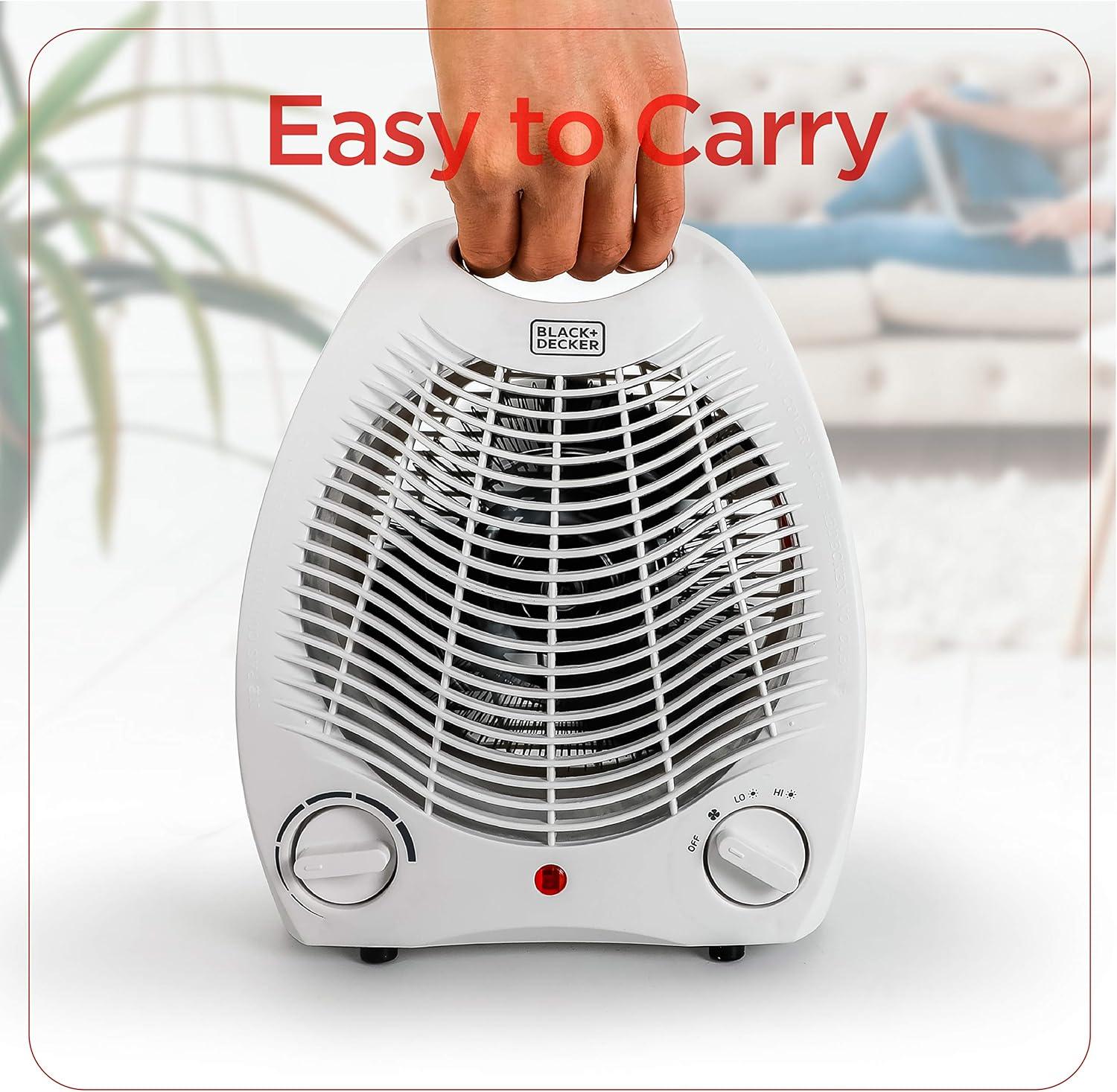 BLACK+DECKER Personal Desktop 1,500 Watt Electric Fan Compact Heater