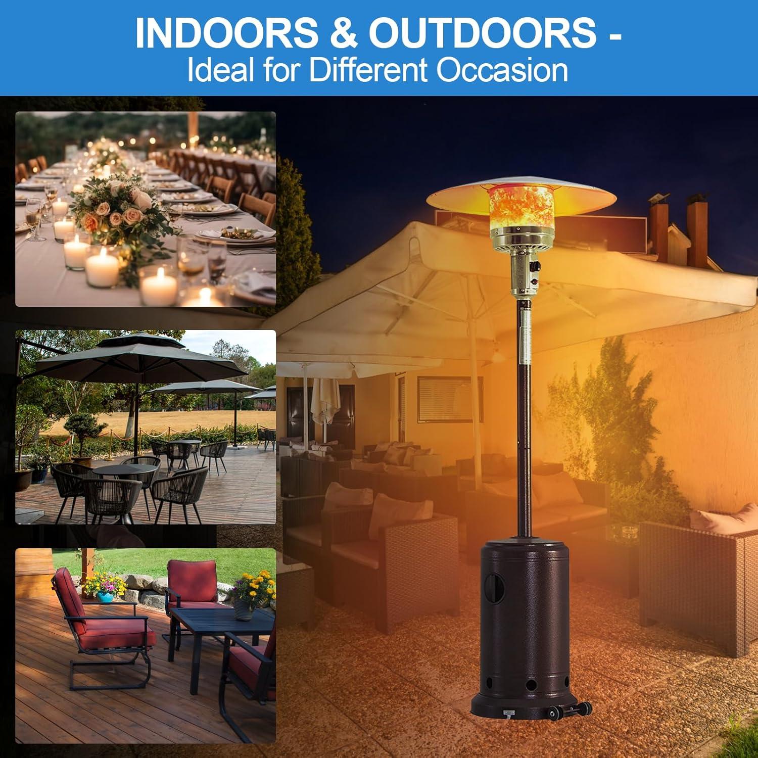 Upgtaded Aluminum Patio Heater Reflector Shield, Propane Outdoor Heater Replacement Parts, Silver Patio Heater Parts, Heat Reflector Shield - Top Dome(3-Hole Mount，33" Diameter Round)