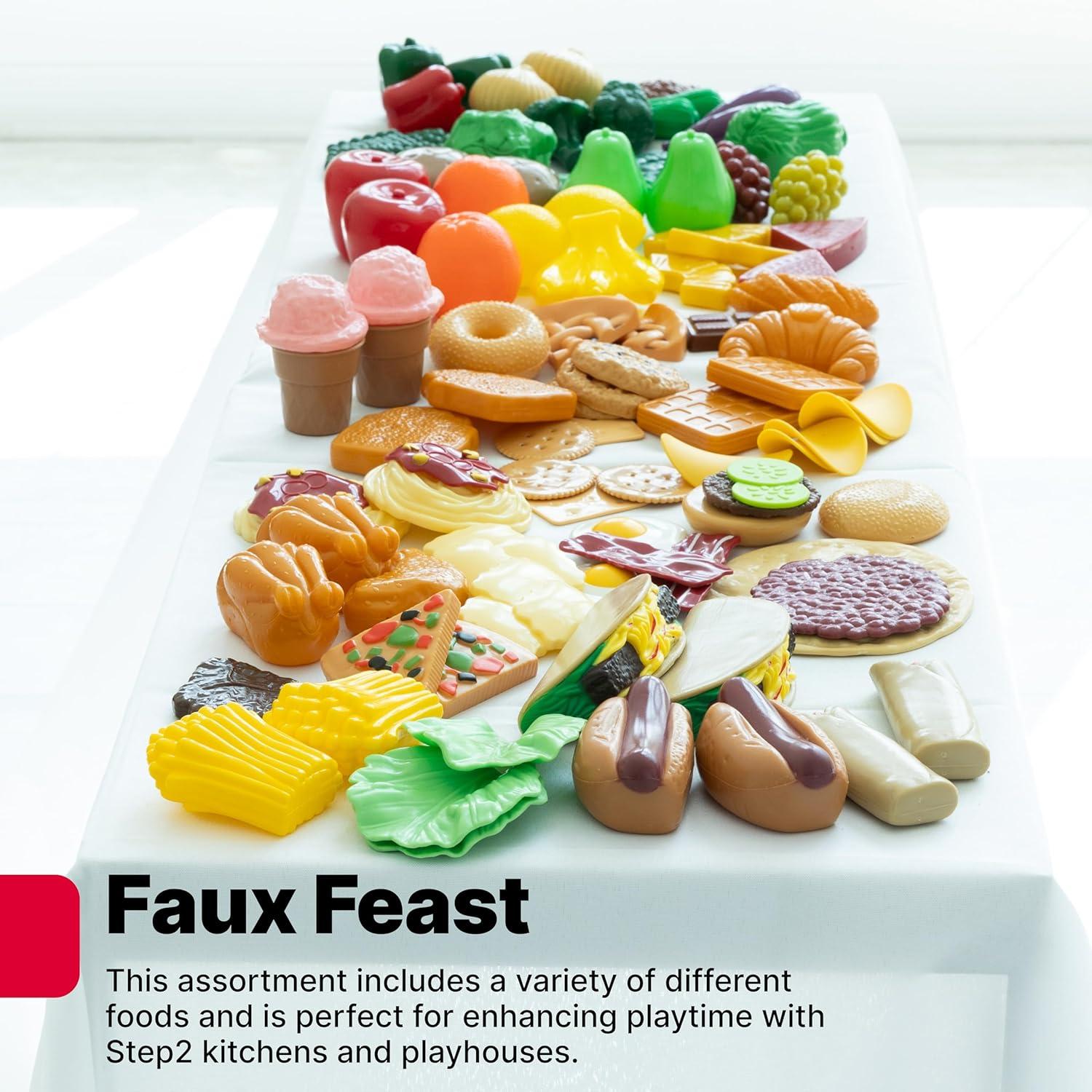 Step2 101 Piece Plastic Kids Play Food playset for Toy Kitchen set