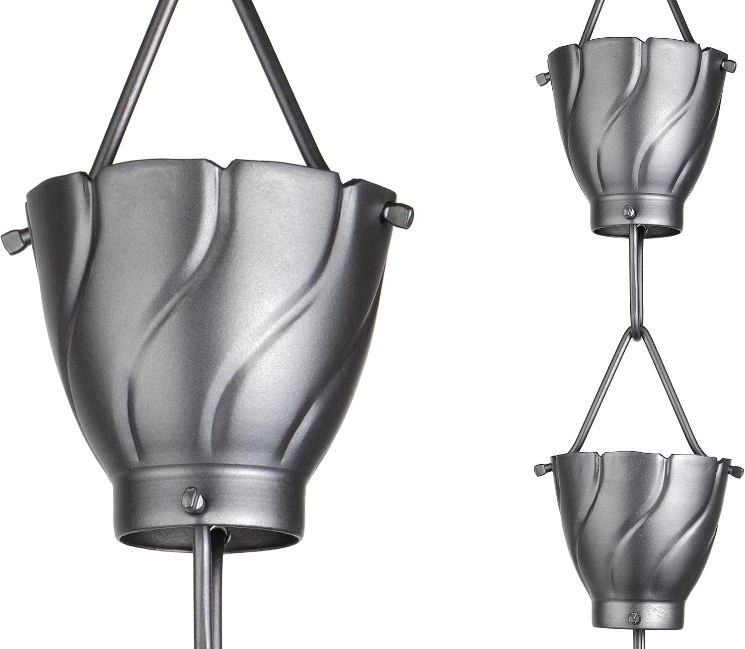 Monarch Rain Chains Aluminum Akira Rain Chain Replacement Downspout for Gutters