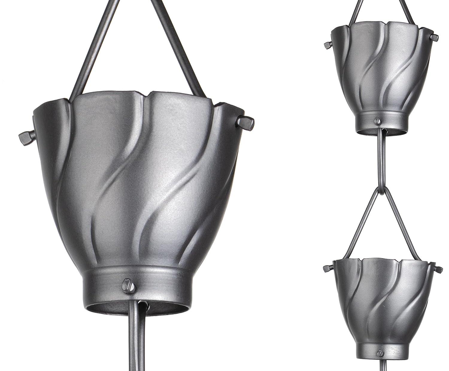 Monarch Rain Chains Aluminum Akira Rain Chain Replacement Downspout for Gutters