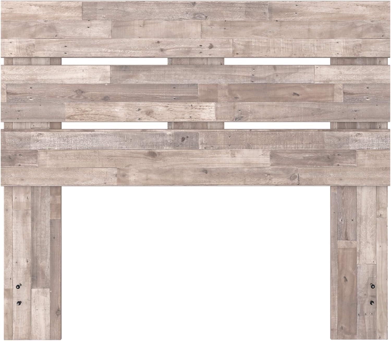 Full Neillsville Panel Headboard Whitewash: Beach Chic Urban Style - Signature Design by Ashley