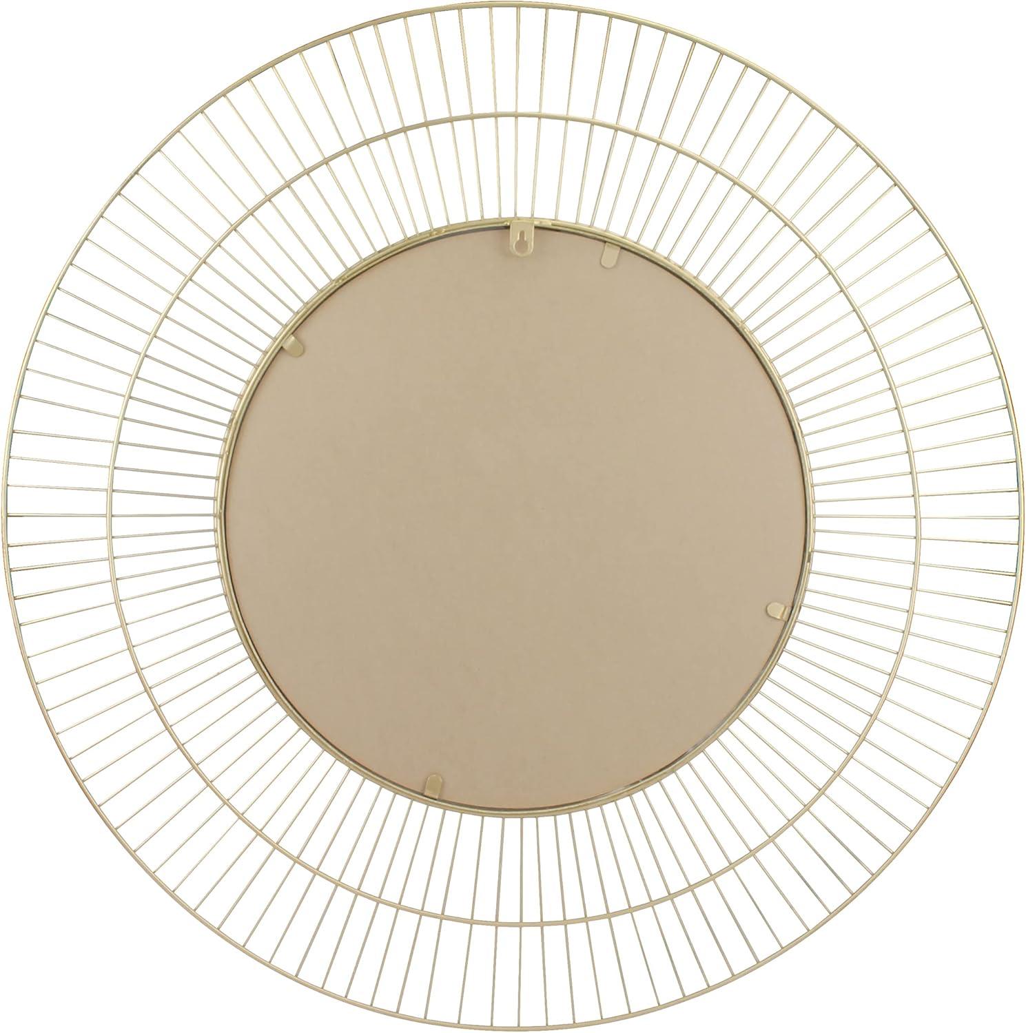 Two Loop Radial Wire Mirror Gold - Stonebriar Collection