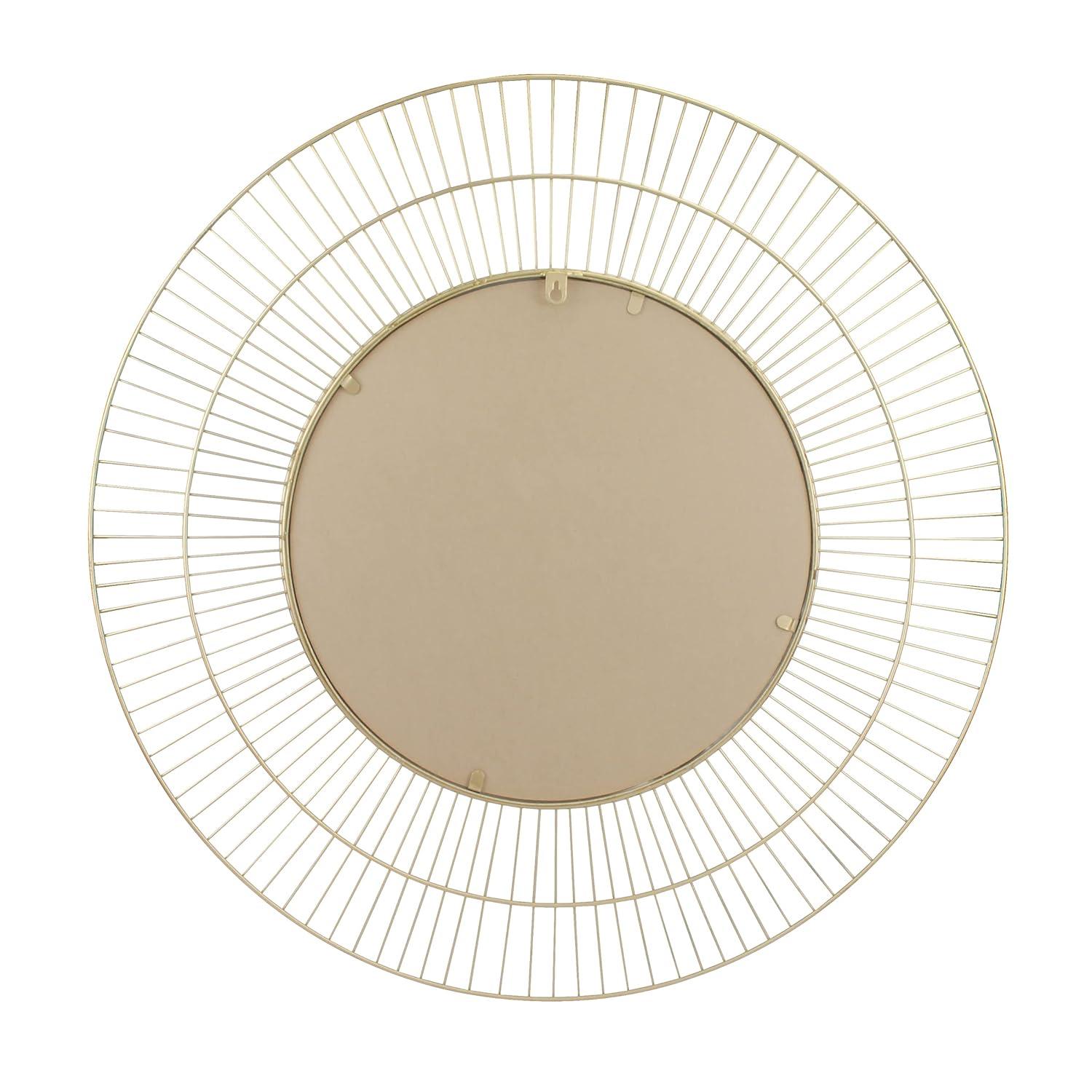 Two Loop Radial Wire Mirror Gold - Stonebriar Collection