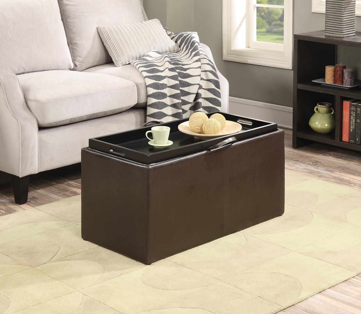 Convenience Concepts Sheridan 3 Piece Living Room Set with Storage, Espresso