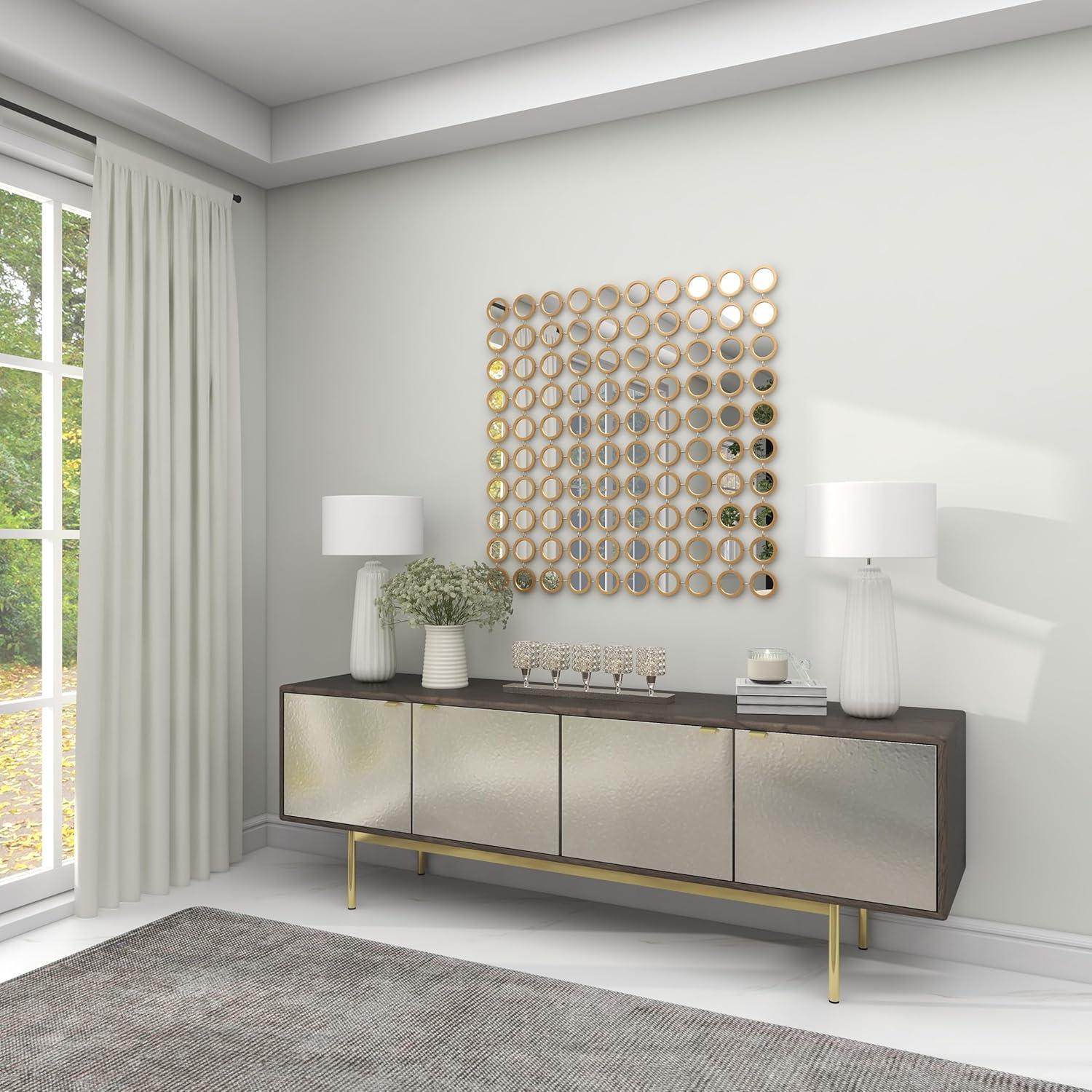 House of Hampton® Aluminum Metal Pillar 5 Crystal Sleeve Decorative Silver Candelabra