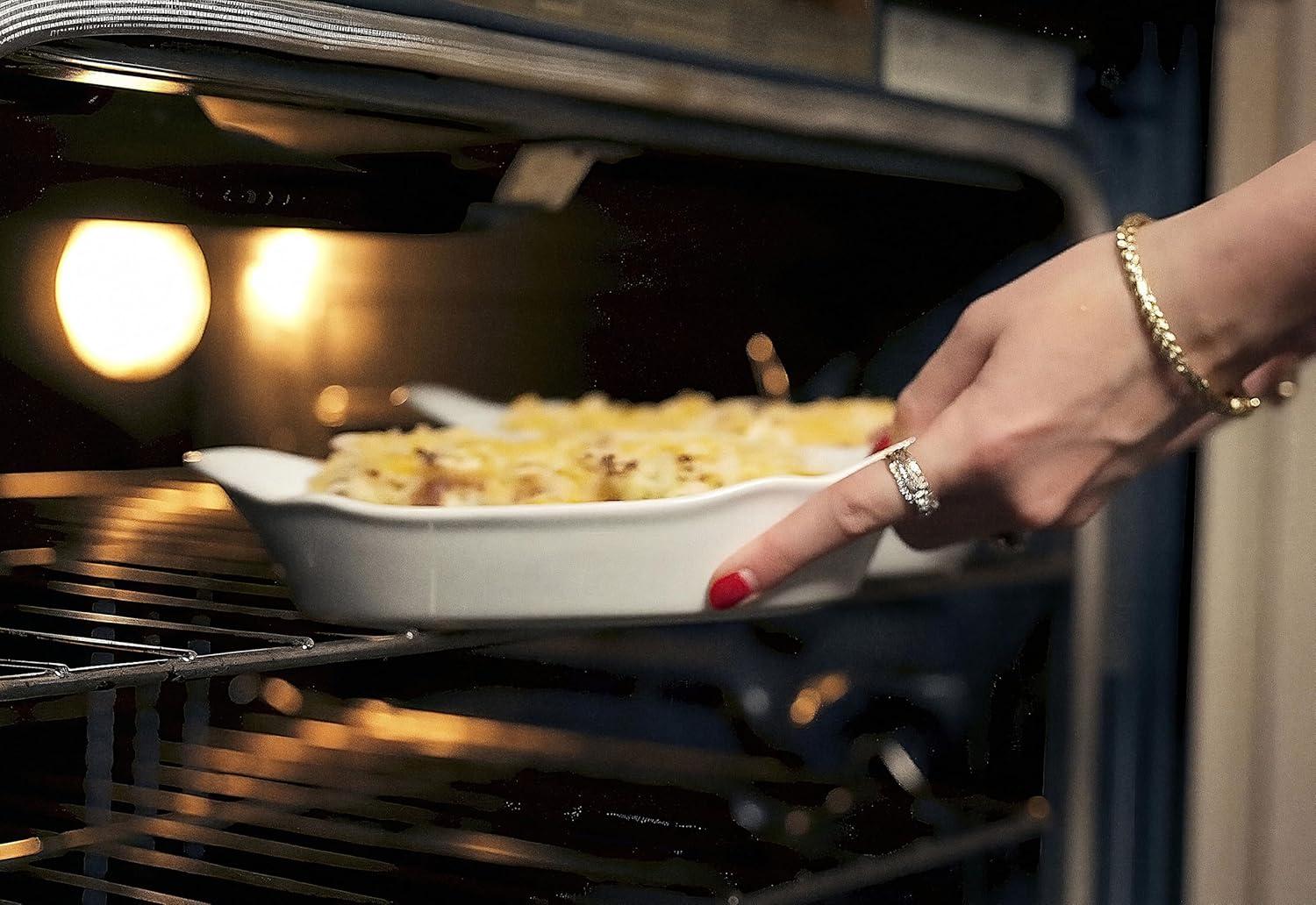 kook Kook Au Gratin Baking Dishes, Ceramic, 18 oz, White