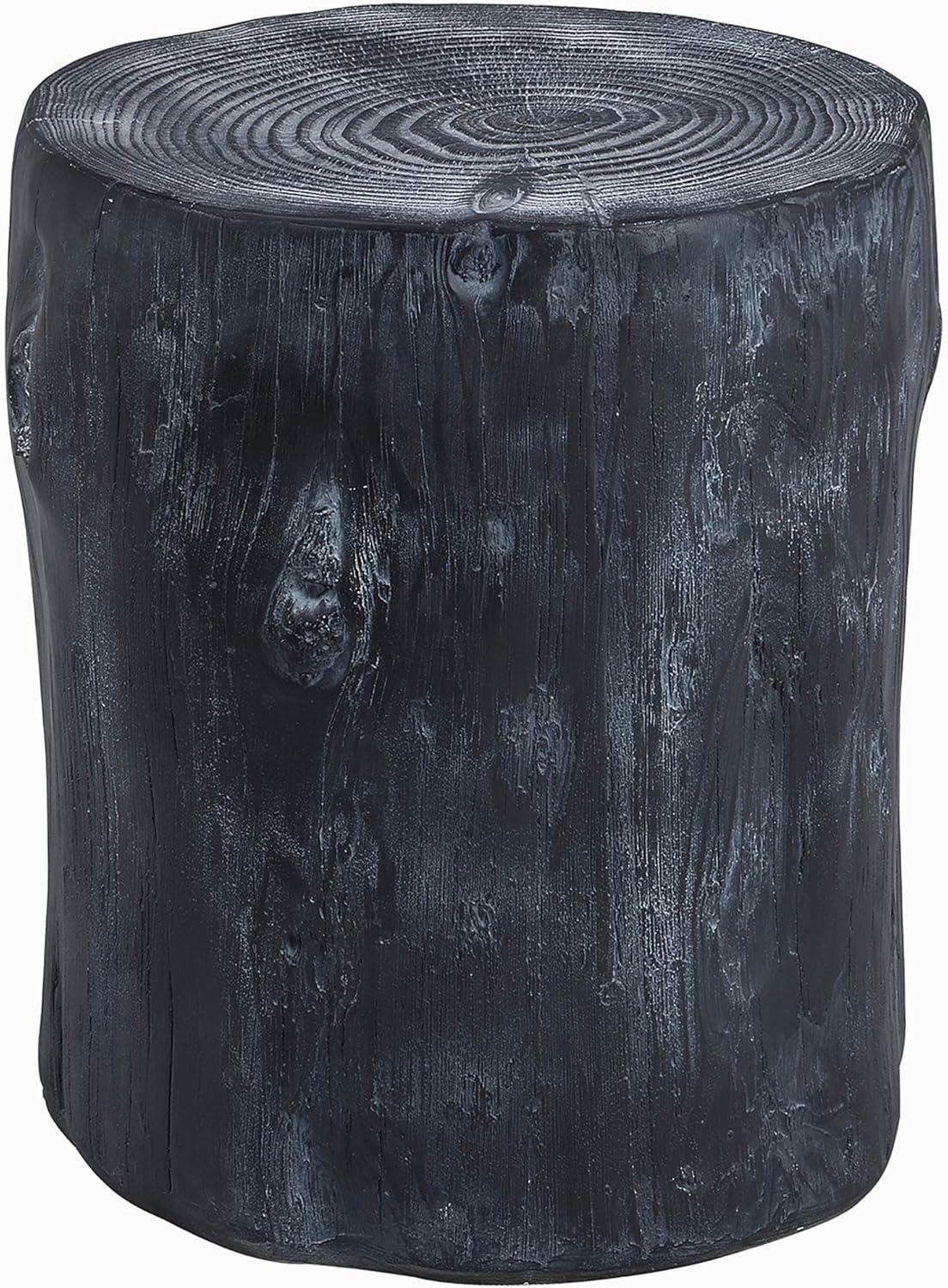 FirsTime & Co. Natural Arbor Log Outdoor End Table, Farmhouse, Painted, Round, Faux Wood, 15 x 14 x 17 in