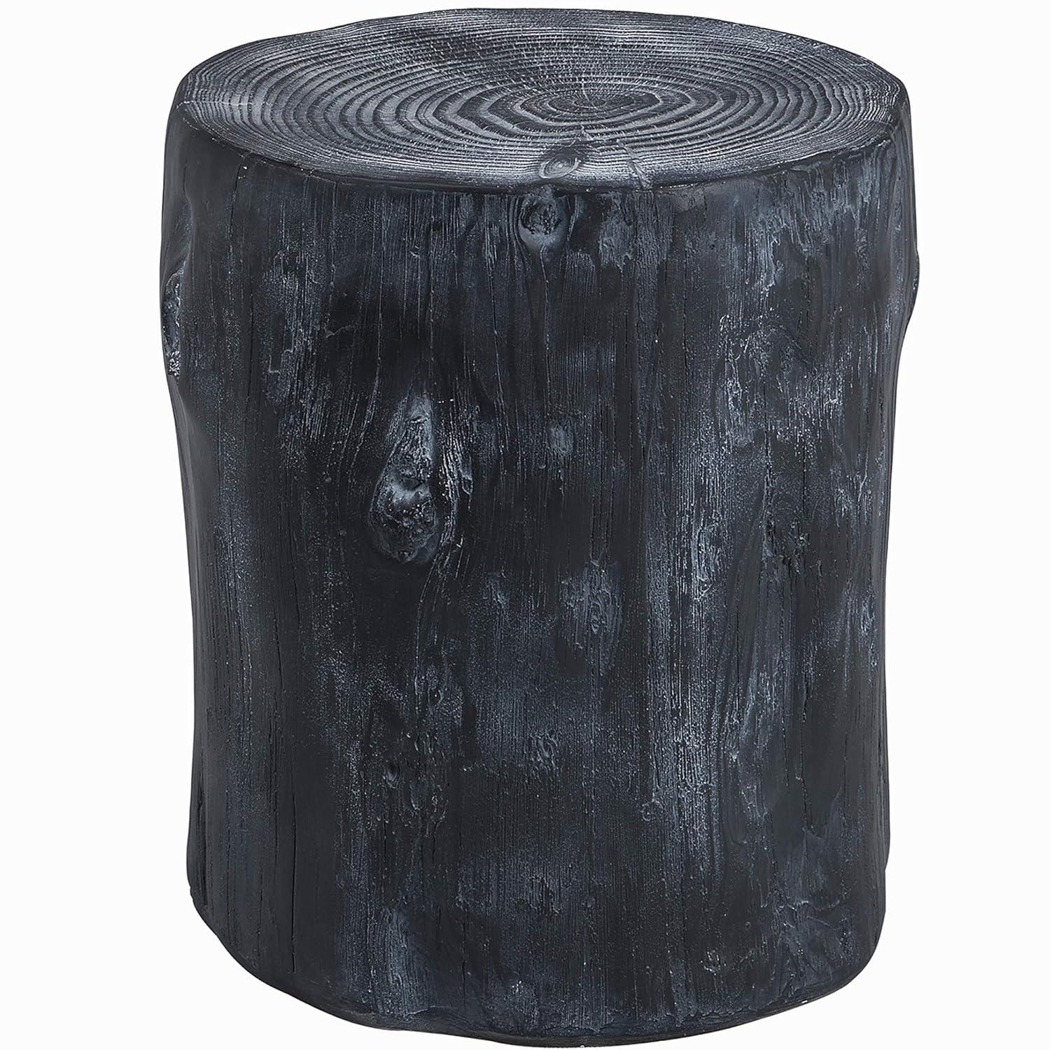 FirsTime & Co. Natural Arbor Log Outdoor End Table, Farmhouse, Painted, Round, Faux Wood, 15 x 14 x 17 in