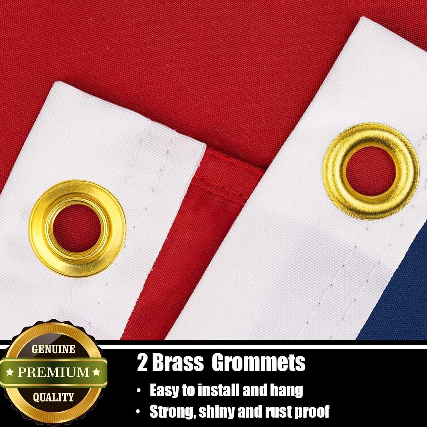 Georgia State Flag 3x5 ft, 3 Ply Polyester Double Sided GA Flag with Vibrant Print/4 Rows Hemming/Brass Grommets