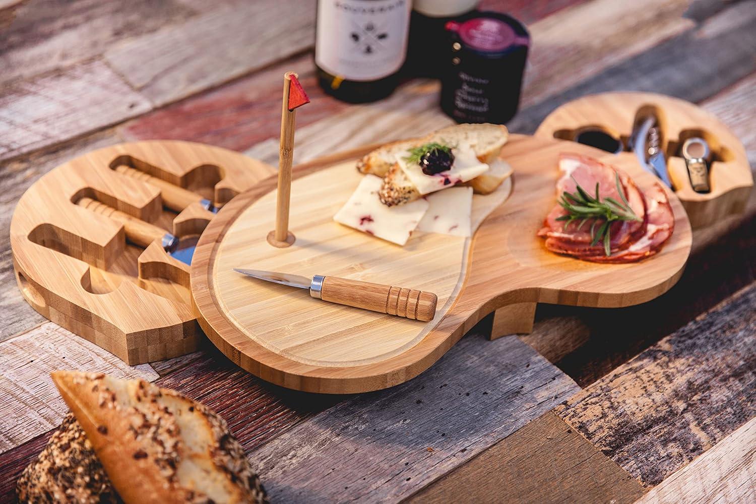 Millwood Pines Sand Trap Golf Gift Cheese Board & Knife Set - Novelty Charcuterie Board with Cheese Knife Set - Cheese Boards Charcuterie Boards - Serving Platter Enoch
