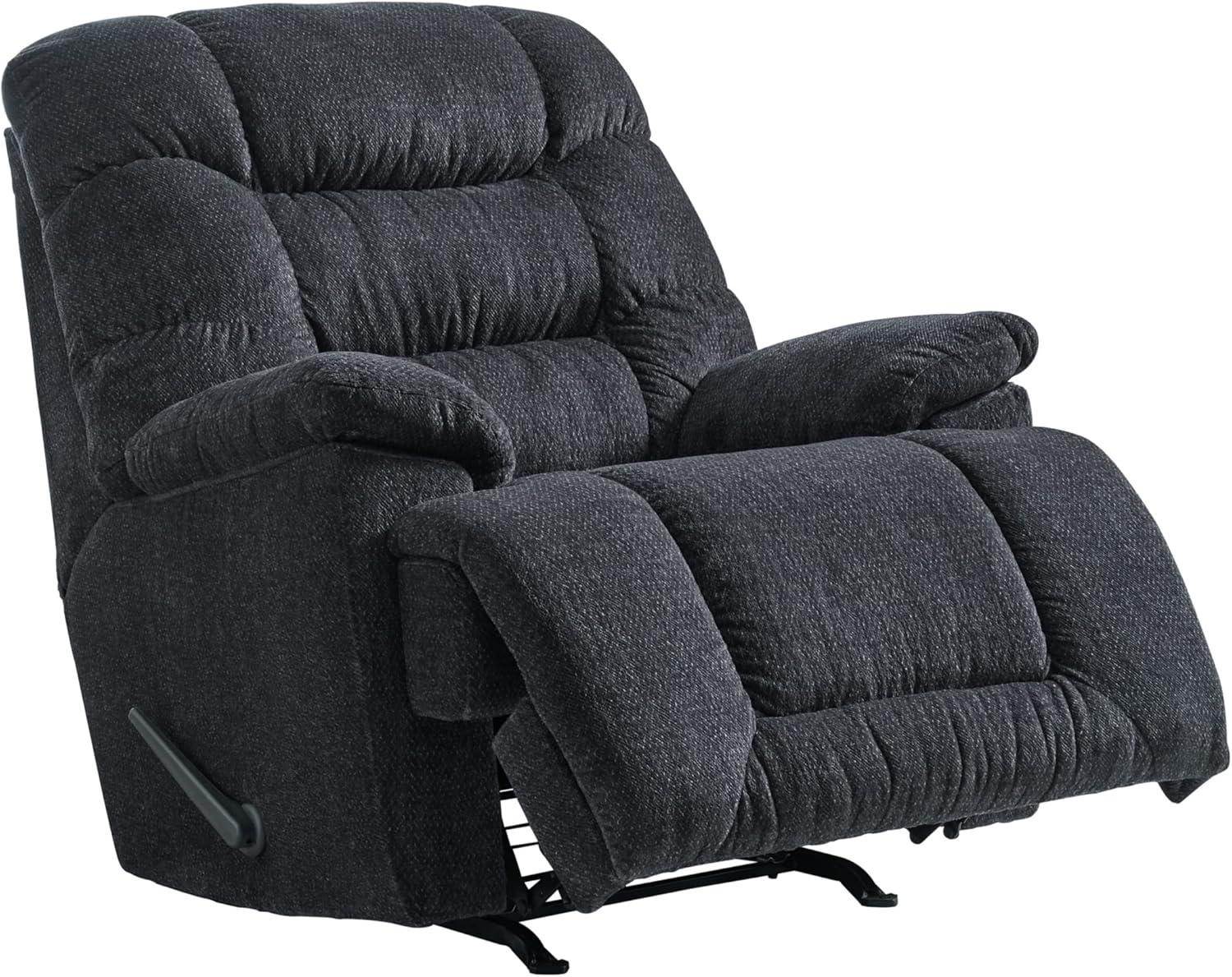 Charcoal Metal Oversized Recliner with Pillow Top Arms