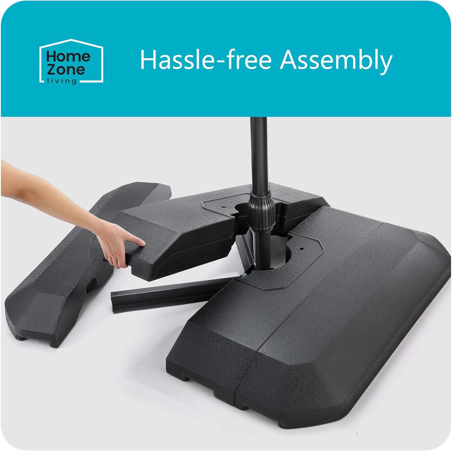 Home Zone Living 76L (168lbs) Plastic Base 4-in-1 with Woodgrain
