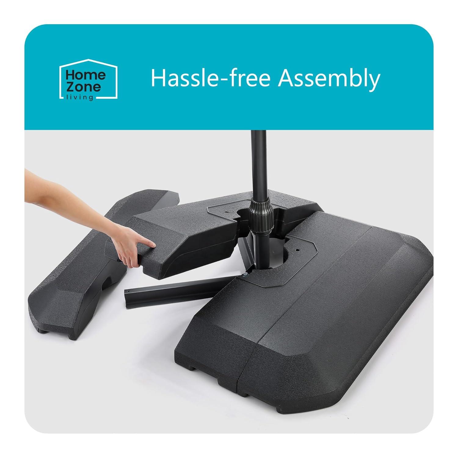 Home Zone Living 76L (168lbs) Plastic Base 4-in-1 with Woodgrain