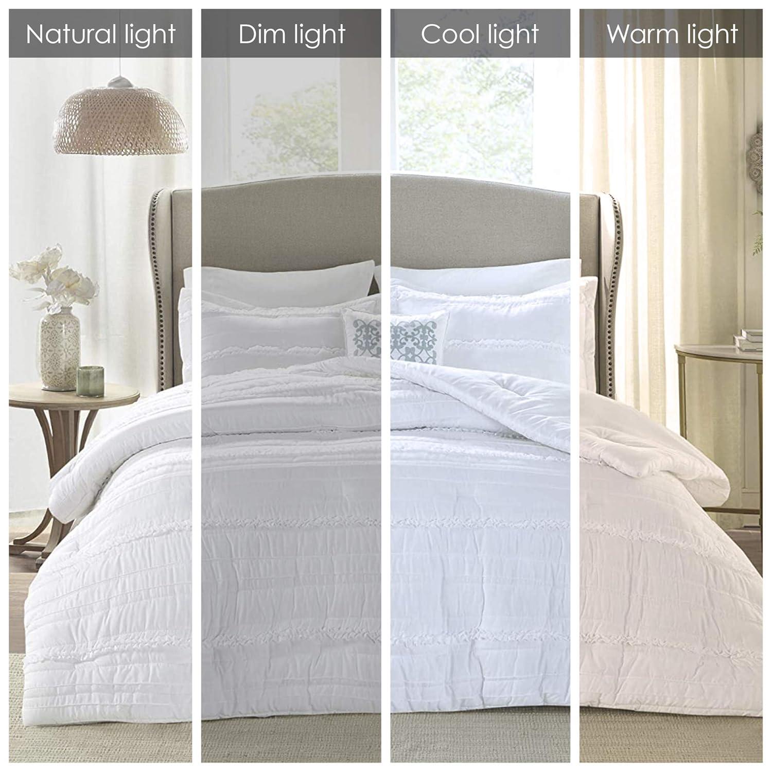 Madison Park Celeste 5 Piece Microfiber Ruffled Comforter Set