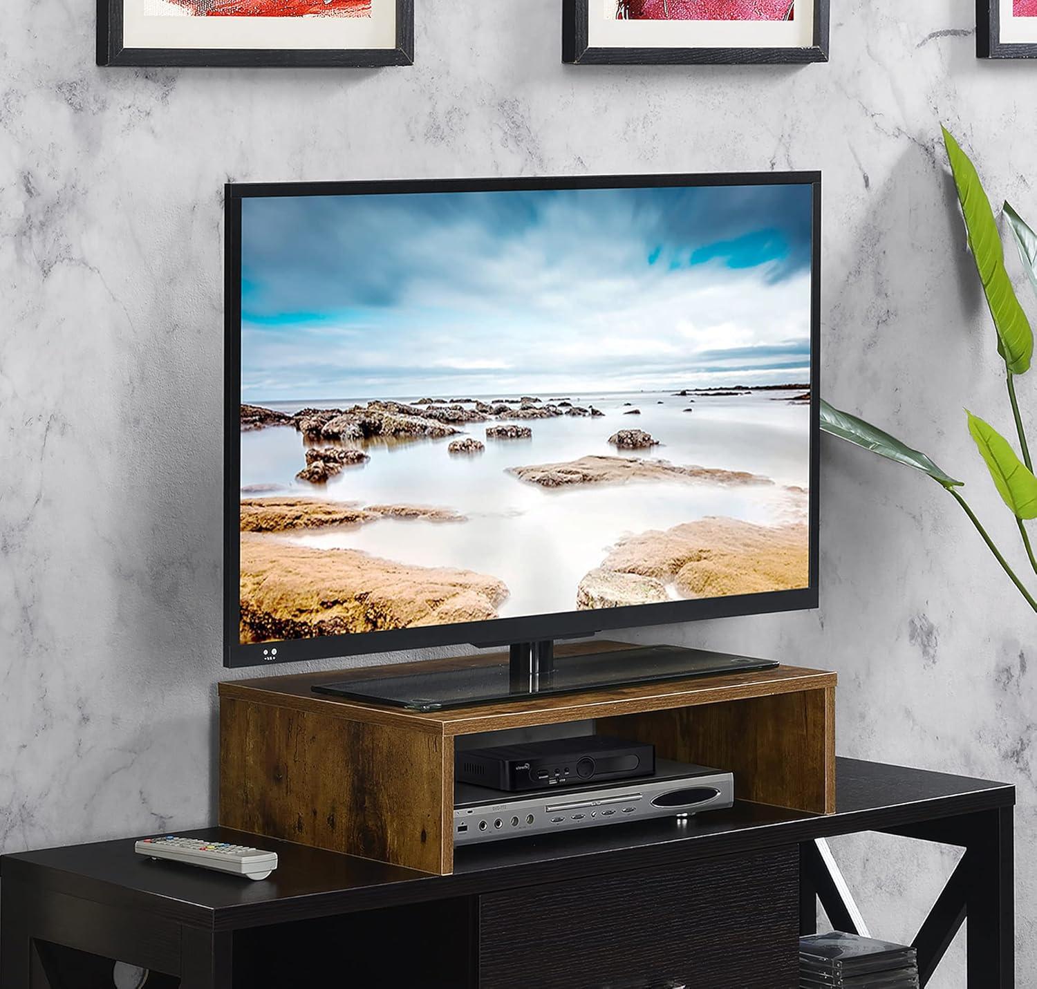 Convenience Concepts Designs2Go Small TV/Monitor Riser for TVs up to 26 inches, Barnwood