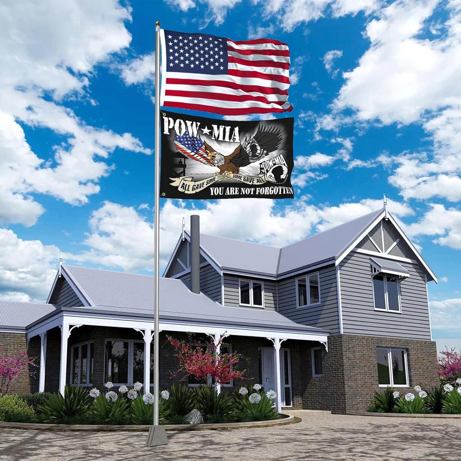 US American Pow Mia Eagle Flag 3x5 Outdoor- All Gave Some Some Gave All Flags Indoor Outdoor Banner