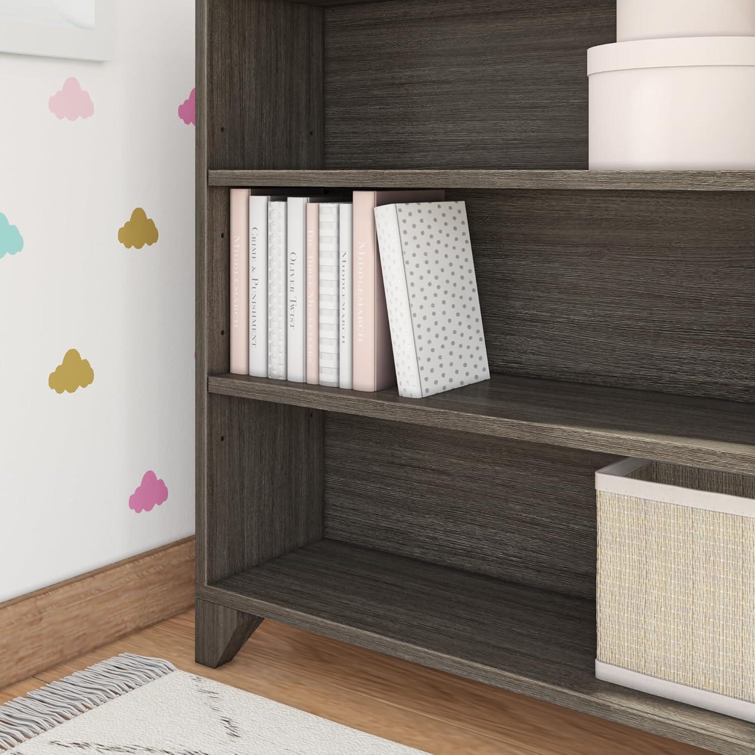 Max & Lily Classic 6-Shelf Bookcase, Solid Wood Bookcase for Kids Bedroom/Playroom, Clay