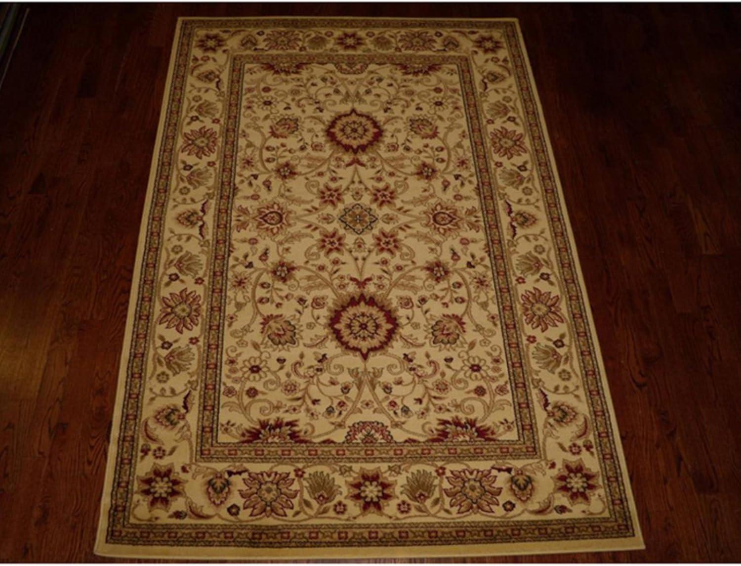 Lyndhurst LNH212 Power Loomed Area Rug - Ivory/Ivory - 6'x9' - Safavieh