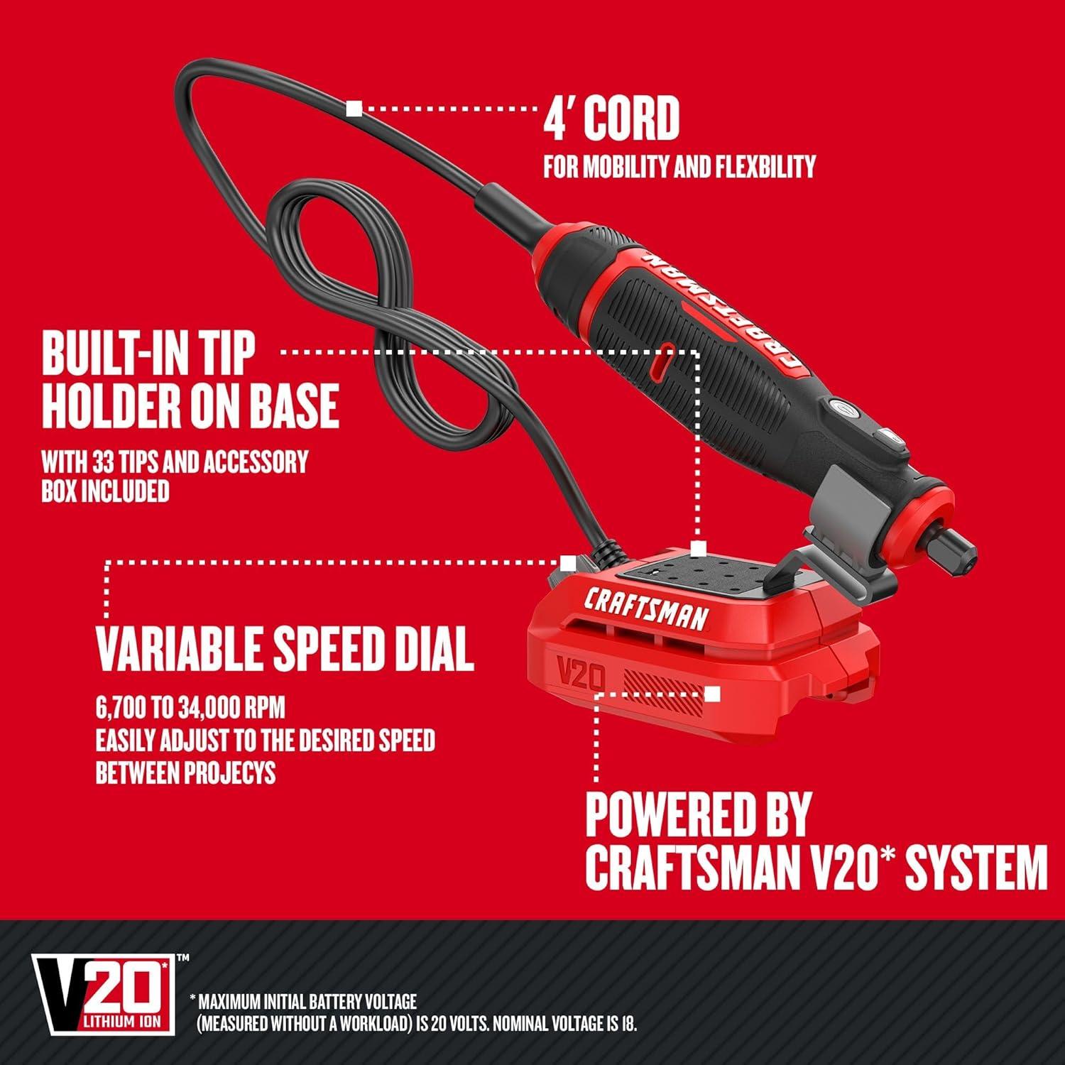 Craftsman V20 Cordless Rotary Tool Tool Only