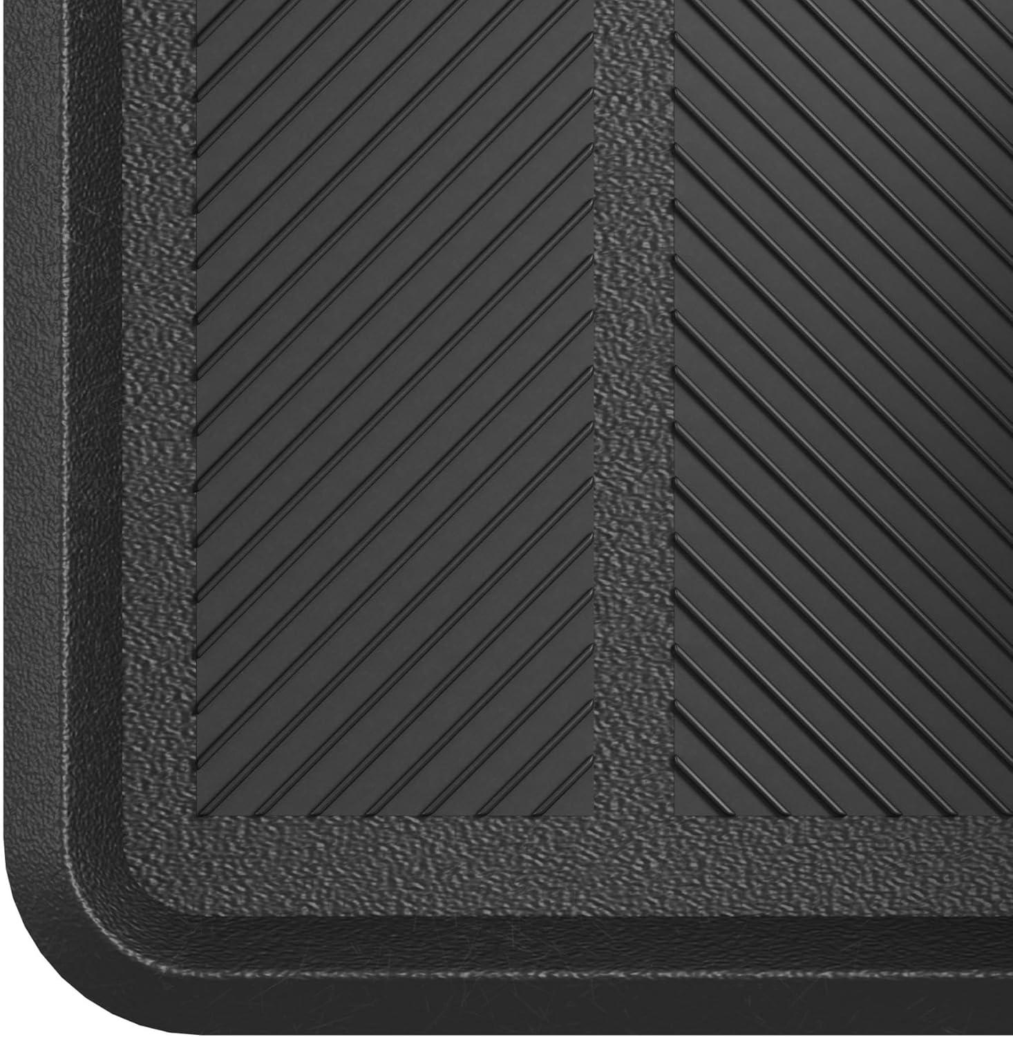 Ottomanson Heavy Duty Rubber Anti-Fatigue Commercial Floor Mat 36" x 60" Indoor Outdoor Non-Slip for Kitchen Garage