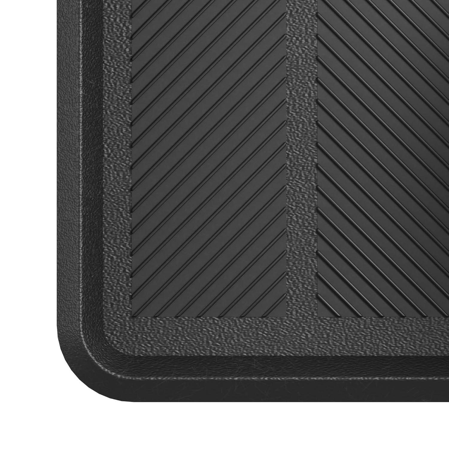 Ottomanson Heavy Duty Rubber Anti-Fatigue Commercial Floor Mat 36" x 60" Indoor Outdoor Non-Slip for Kitchen Garage