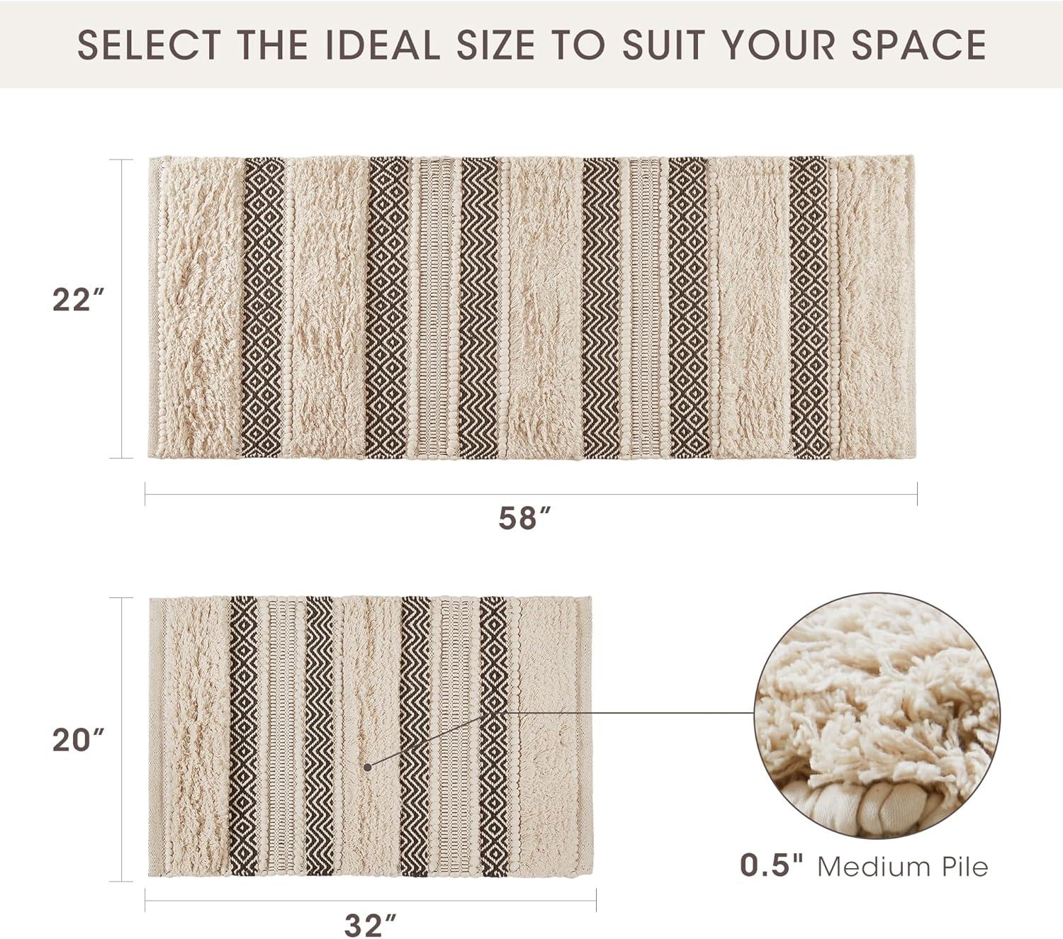 INK+IVY Asher Cotton Blend Bath Rug with Non-Slip Backing & Reviews | Wayfair