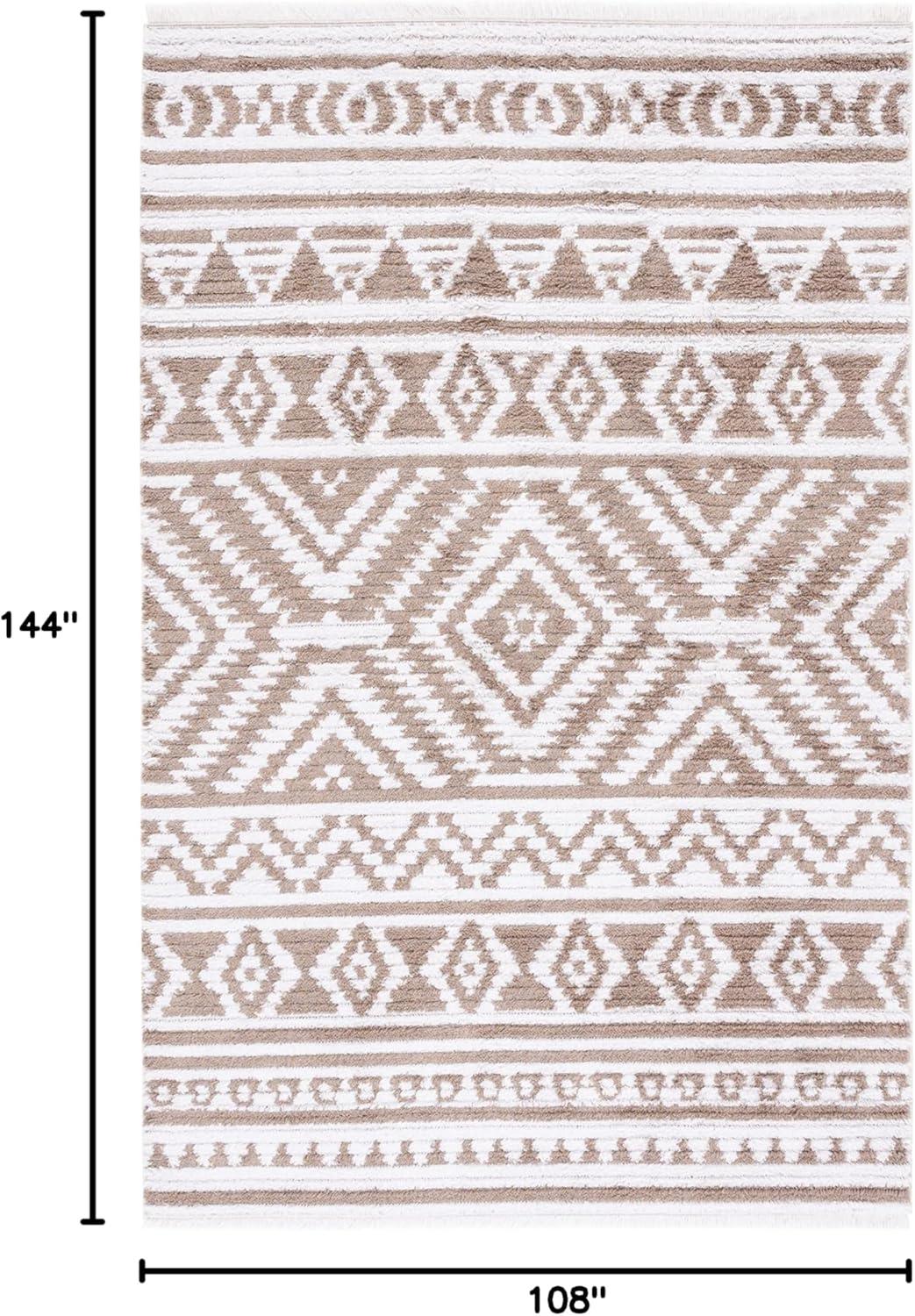 Augustine AGT849 Machine Made Indoor Area Rug - Taupe/Ivory - 9'x12' - Safavieh